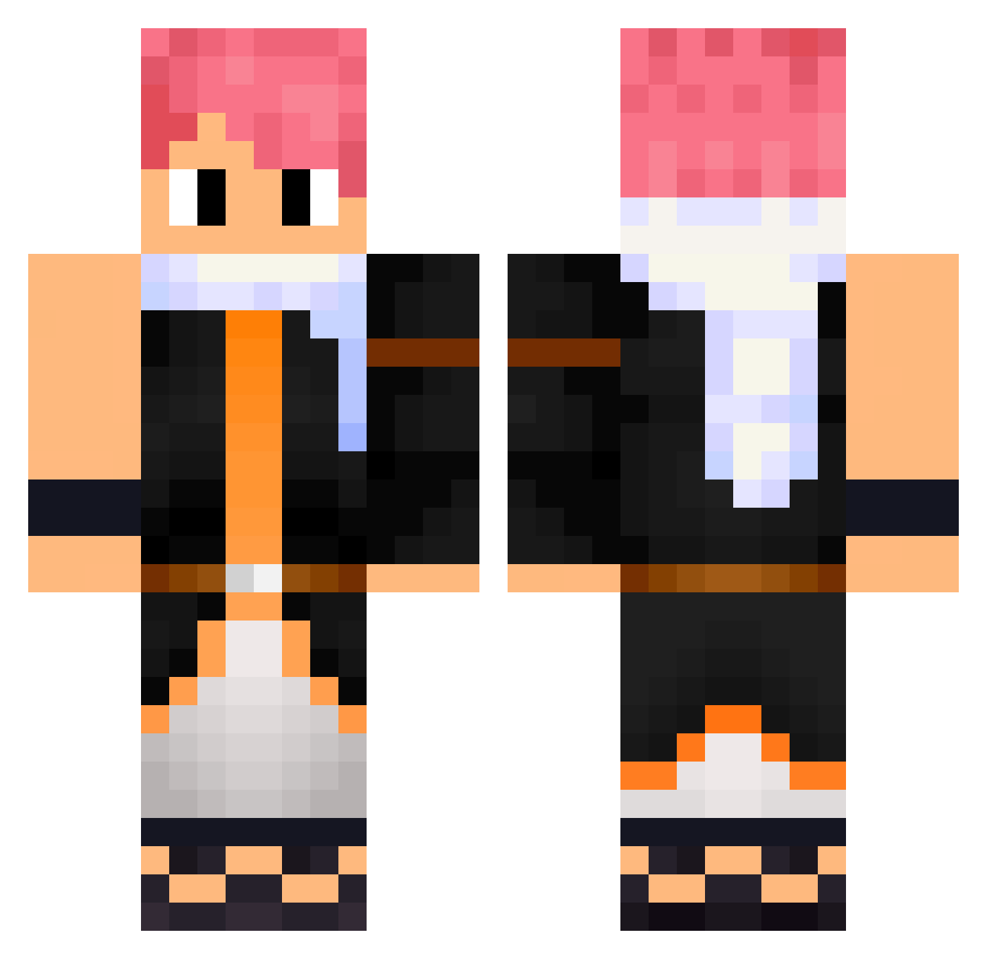 Zilders Minecraft skin, front and back view