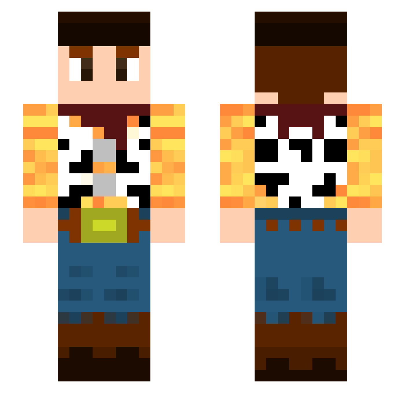 Papayaaya13 Minecraft skin, front and back view
