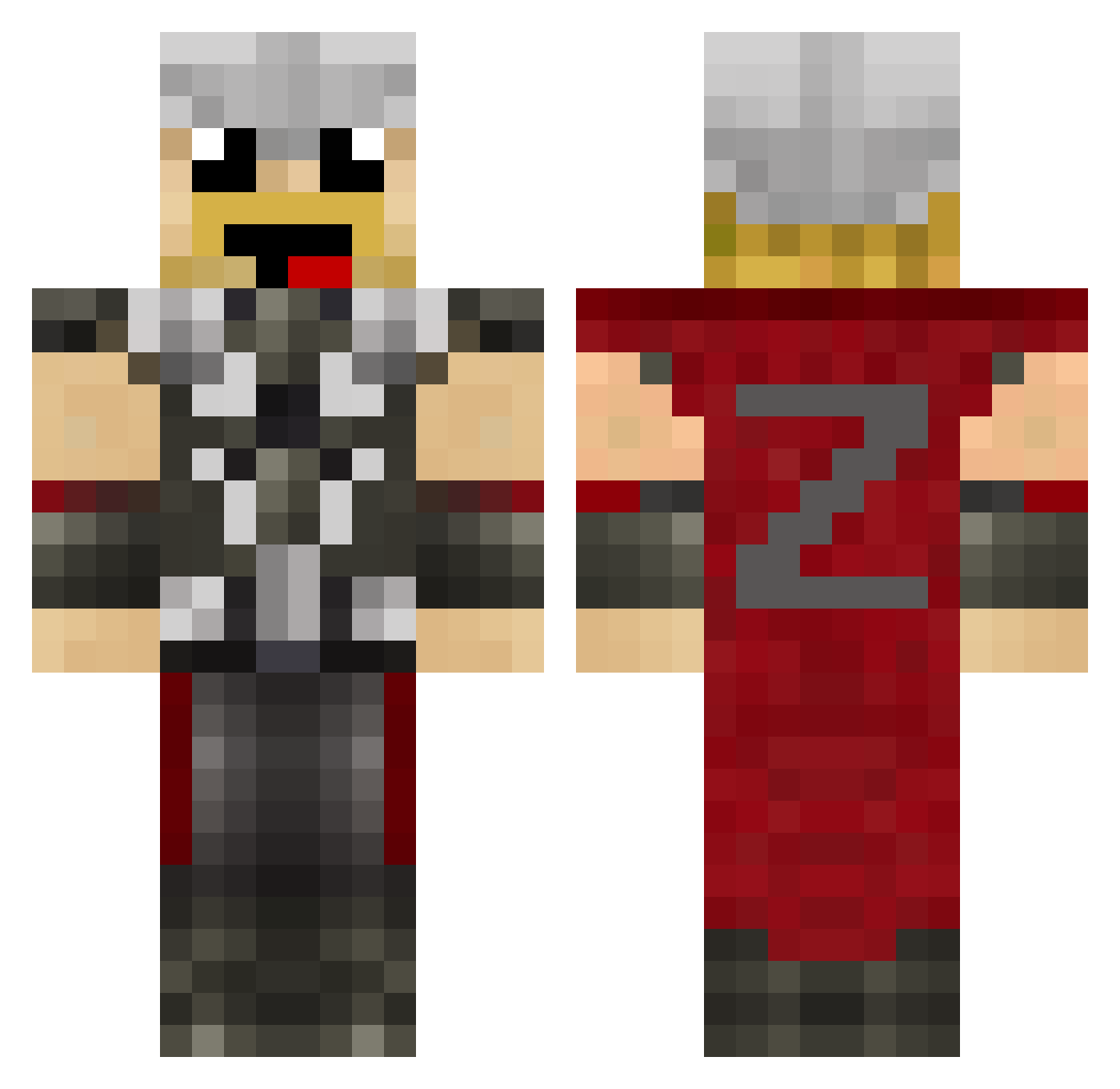 lavacreeper5063 Minecraft skin, front and back view