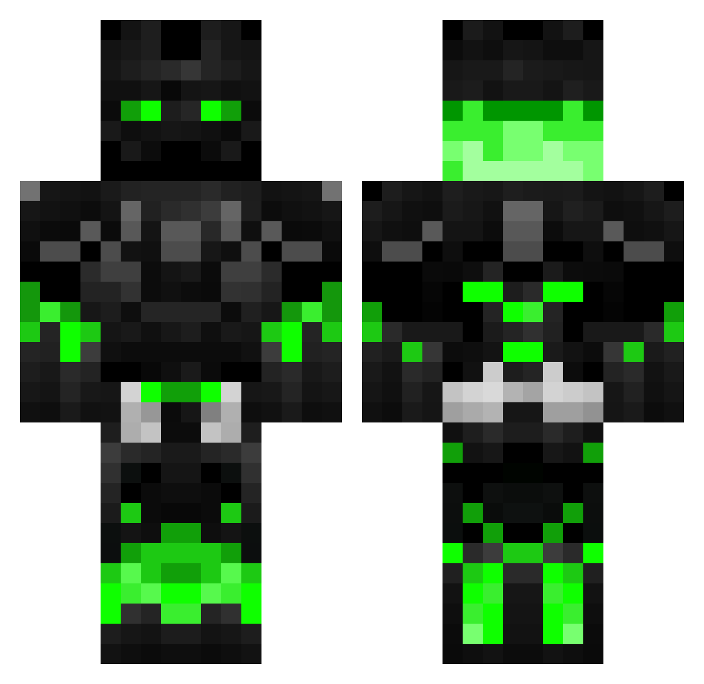 grylle Minecraft skin, front and back view