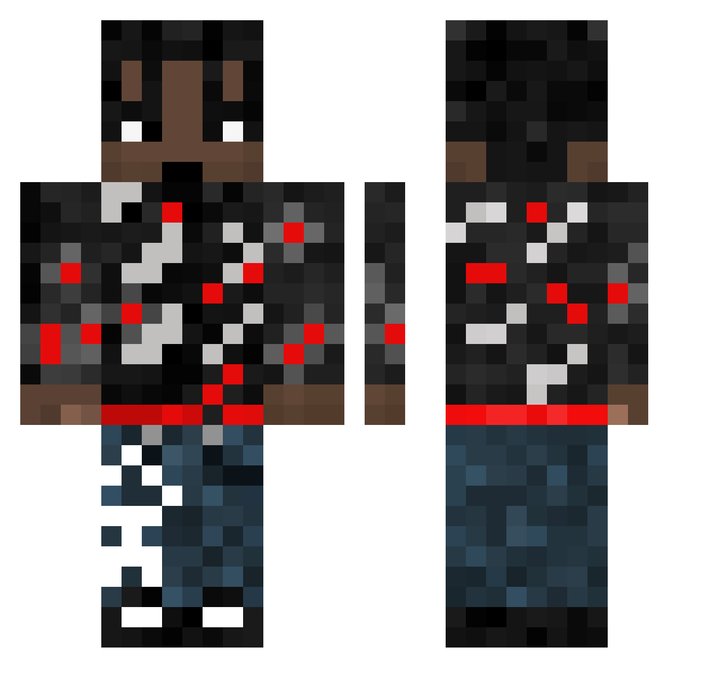 IDoxSwatAndDDos Minecraft skin, front and back view