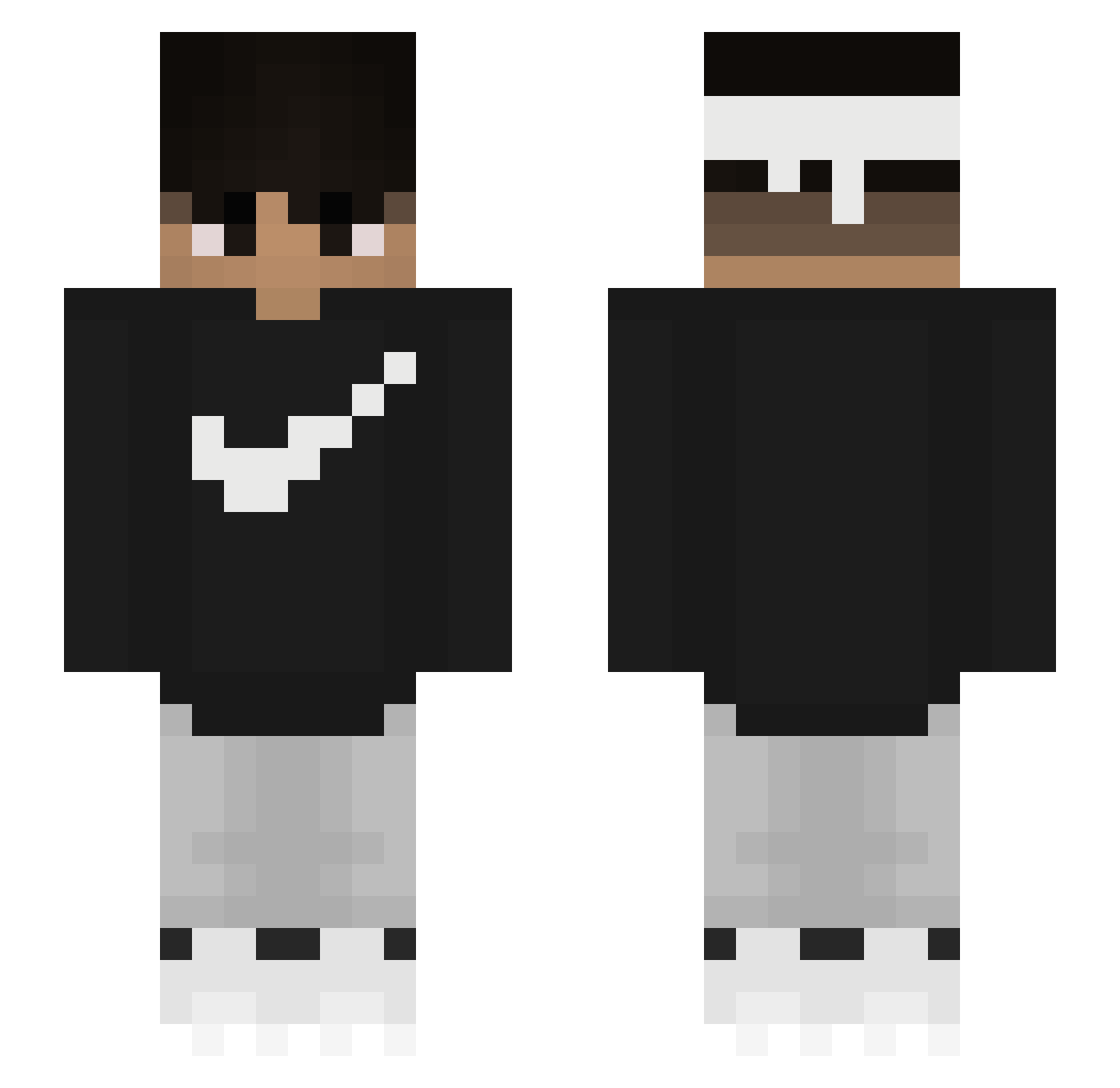 Molly19 Minecraft skin, front and back view