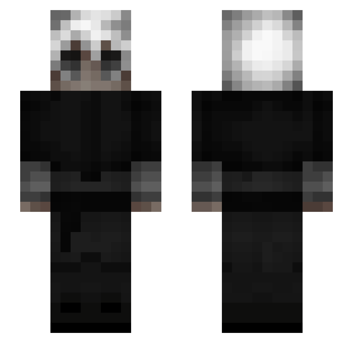 Zwiv Minecraft skin, front and back view