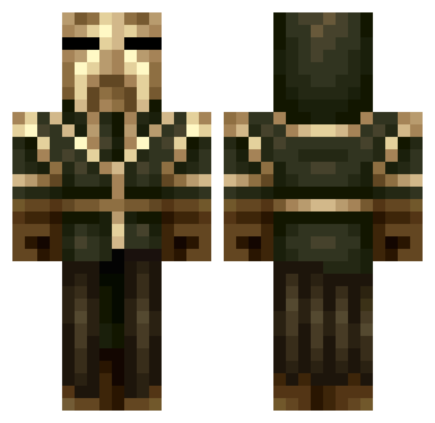 vancandy101 Minecraft skin, front and back view