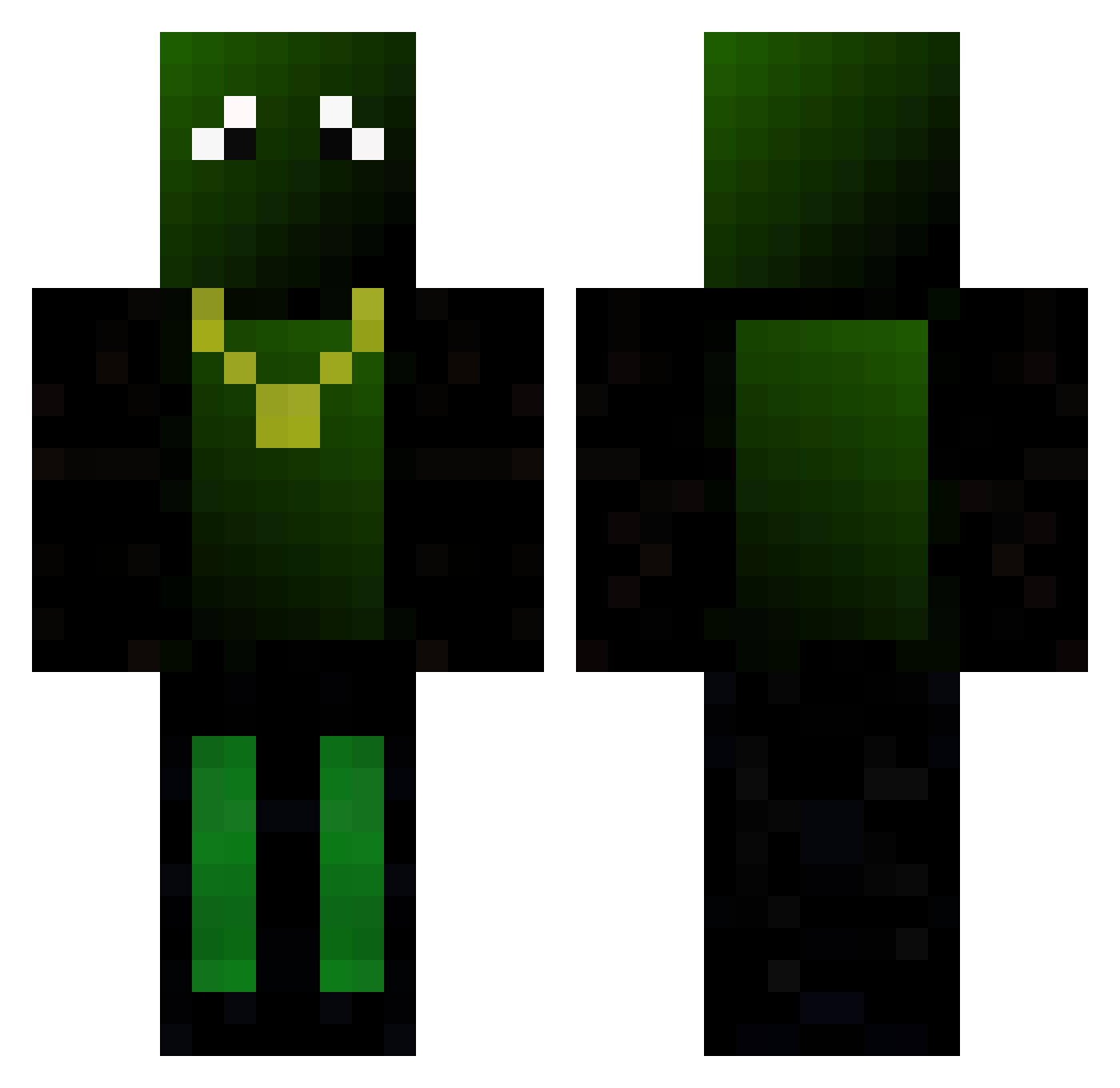 Kiker11 Minecraft skin, front and back view