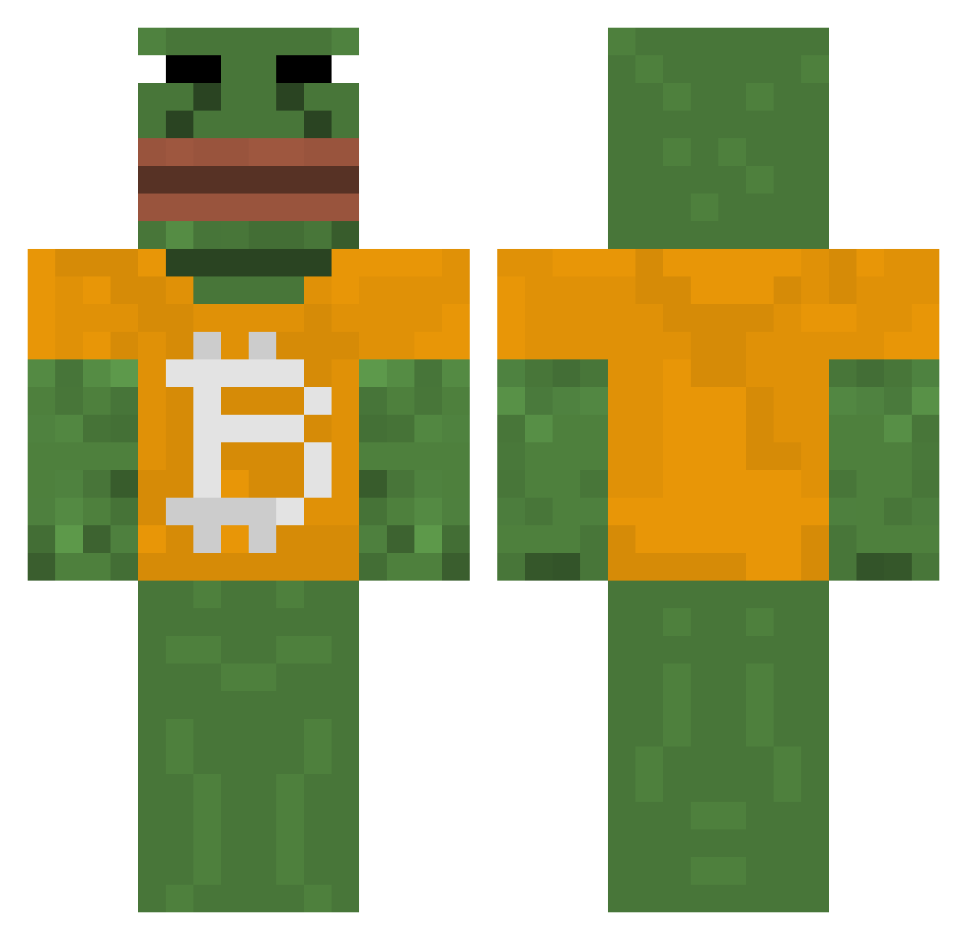 leKeno Minecraft skin, front and back view