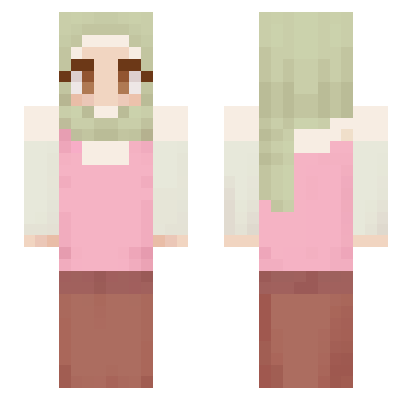 appayawn Minecraft skin, front and back view