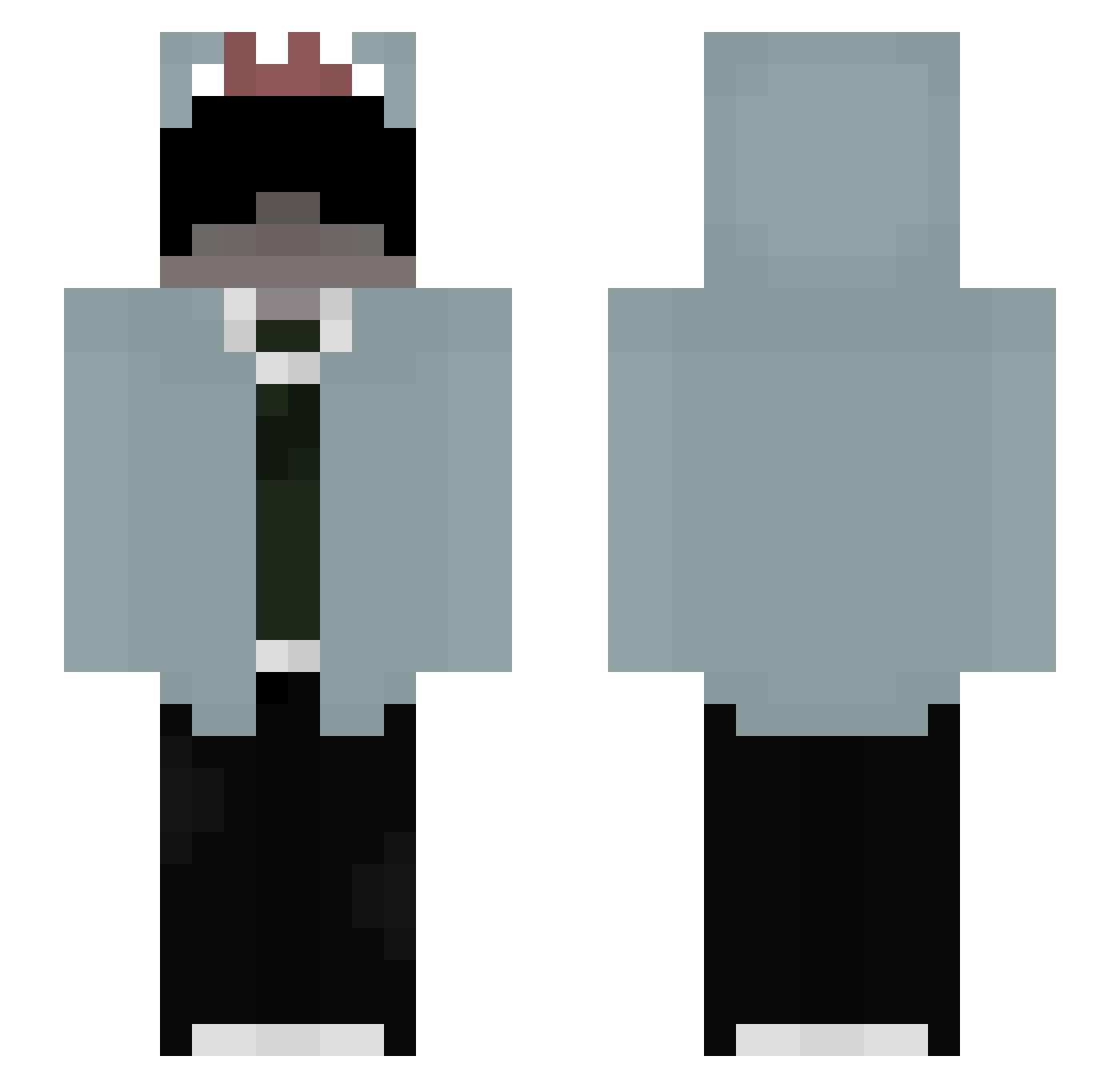 XmakerGame Minecraft skin, front and back view
