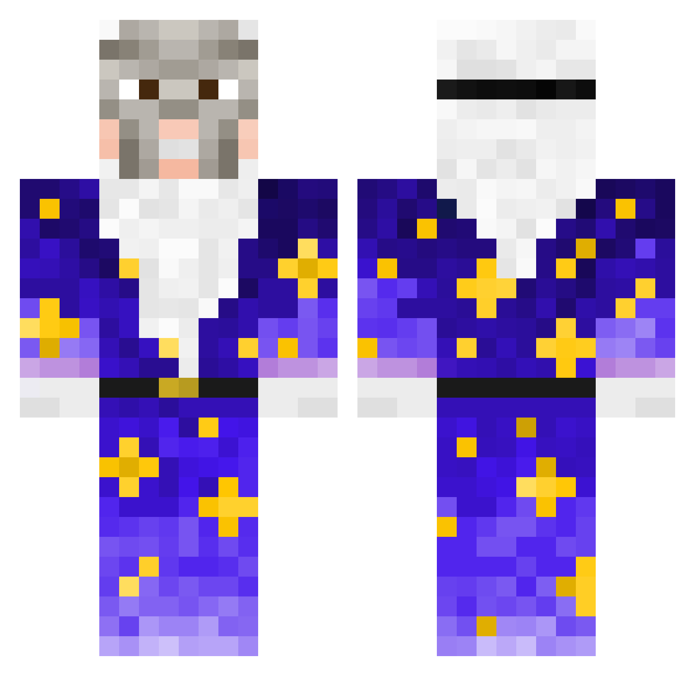 mizuru_ Minecraft skin, front and back view