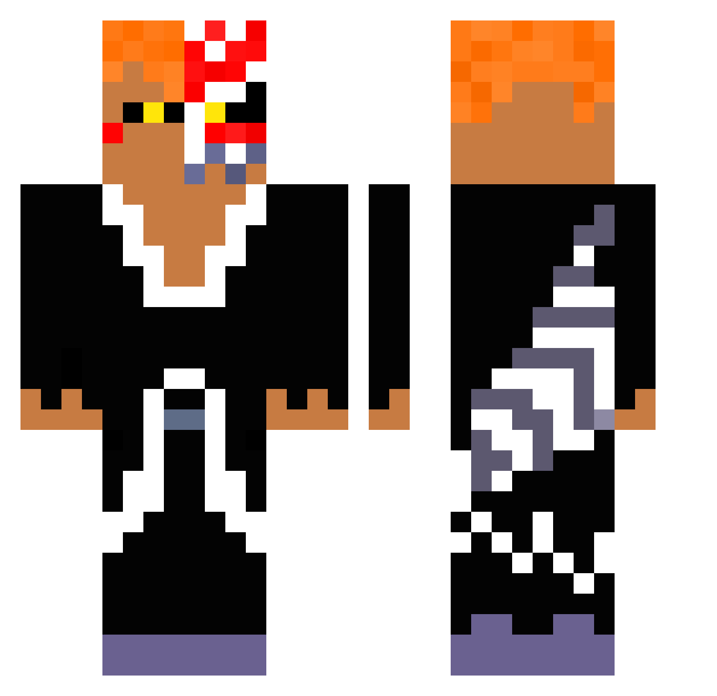 xpnine_ Minecraft skin, front and back view