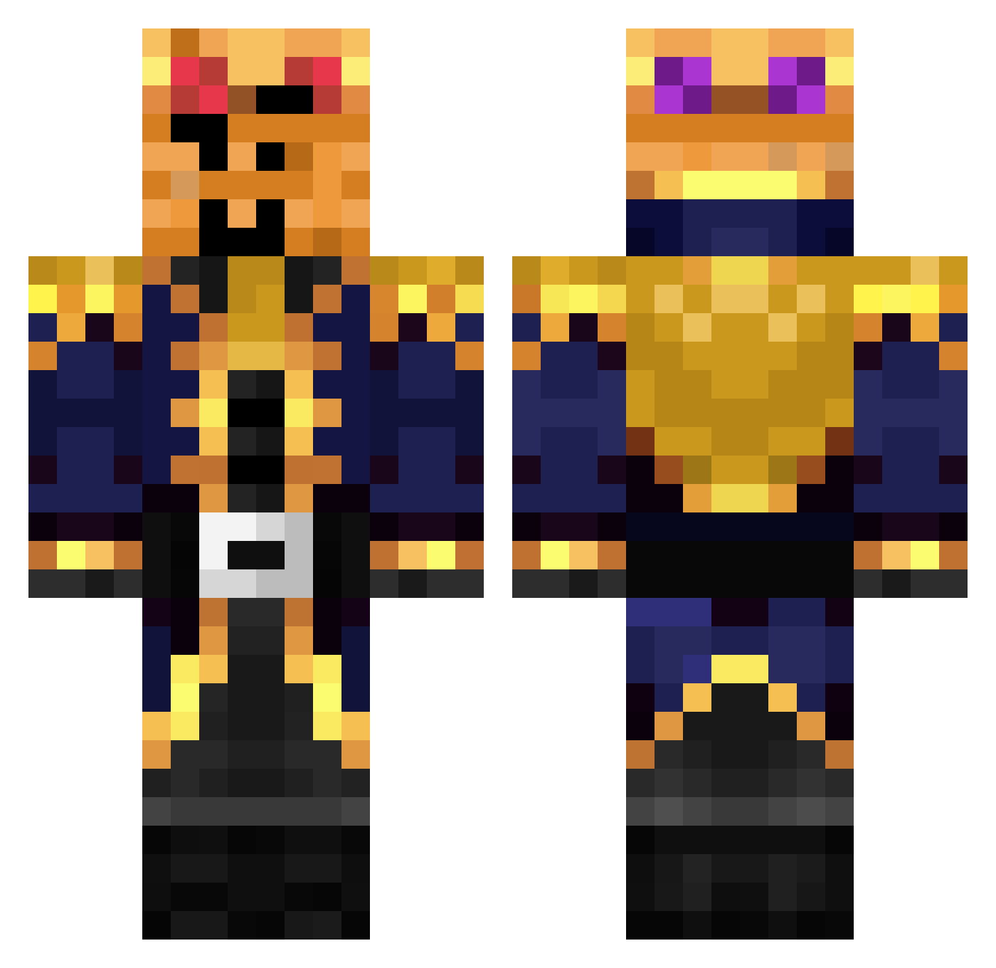 edrabina Minecraft skin, front and back view