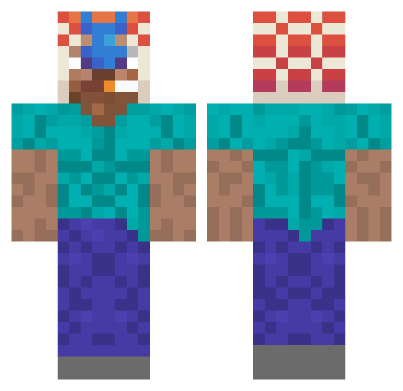 Naib_07 Minecraft skin, front and back view
