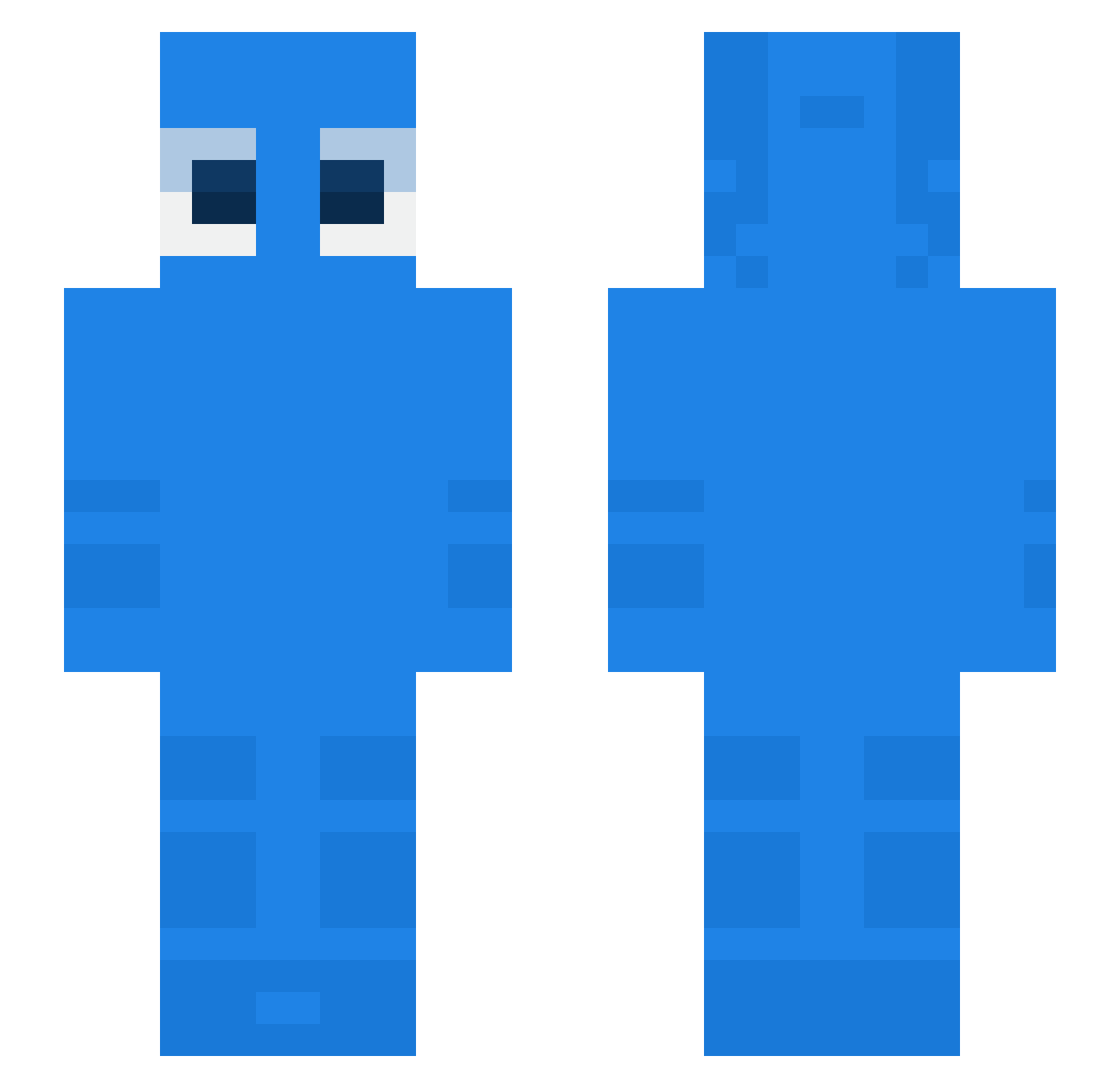 NiceSponge Minecraft skin, front and back view