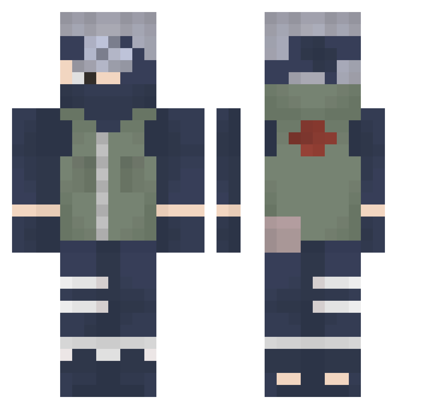 abyd Minecraft skin, front and back view