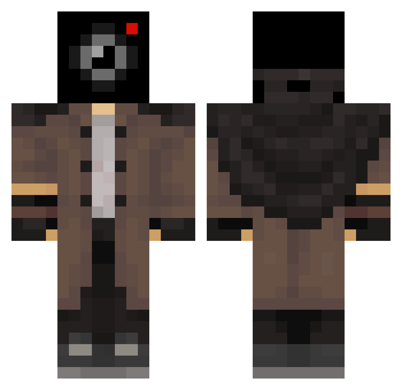 gslman Minecraft skin, front and back view
