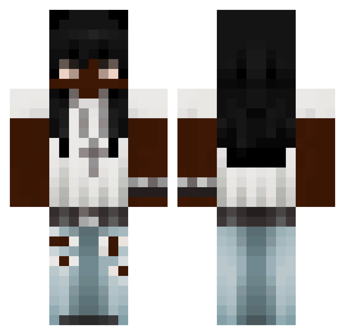 L0kij Minecraft skin, front and back view