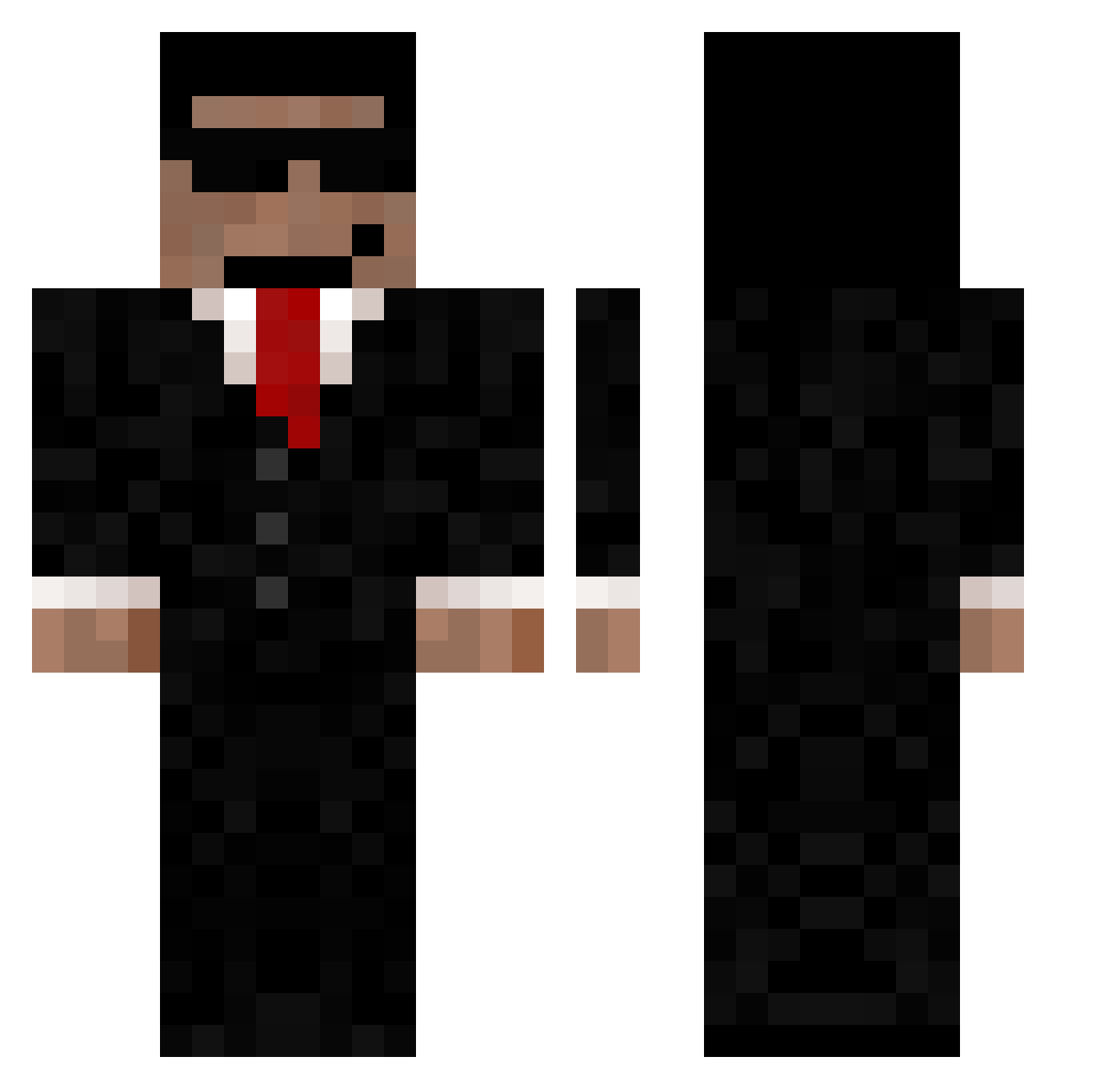 AboutLike20ftt Minecraft skin, front and back view