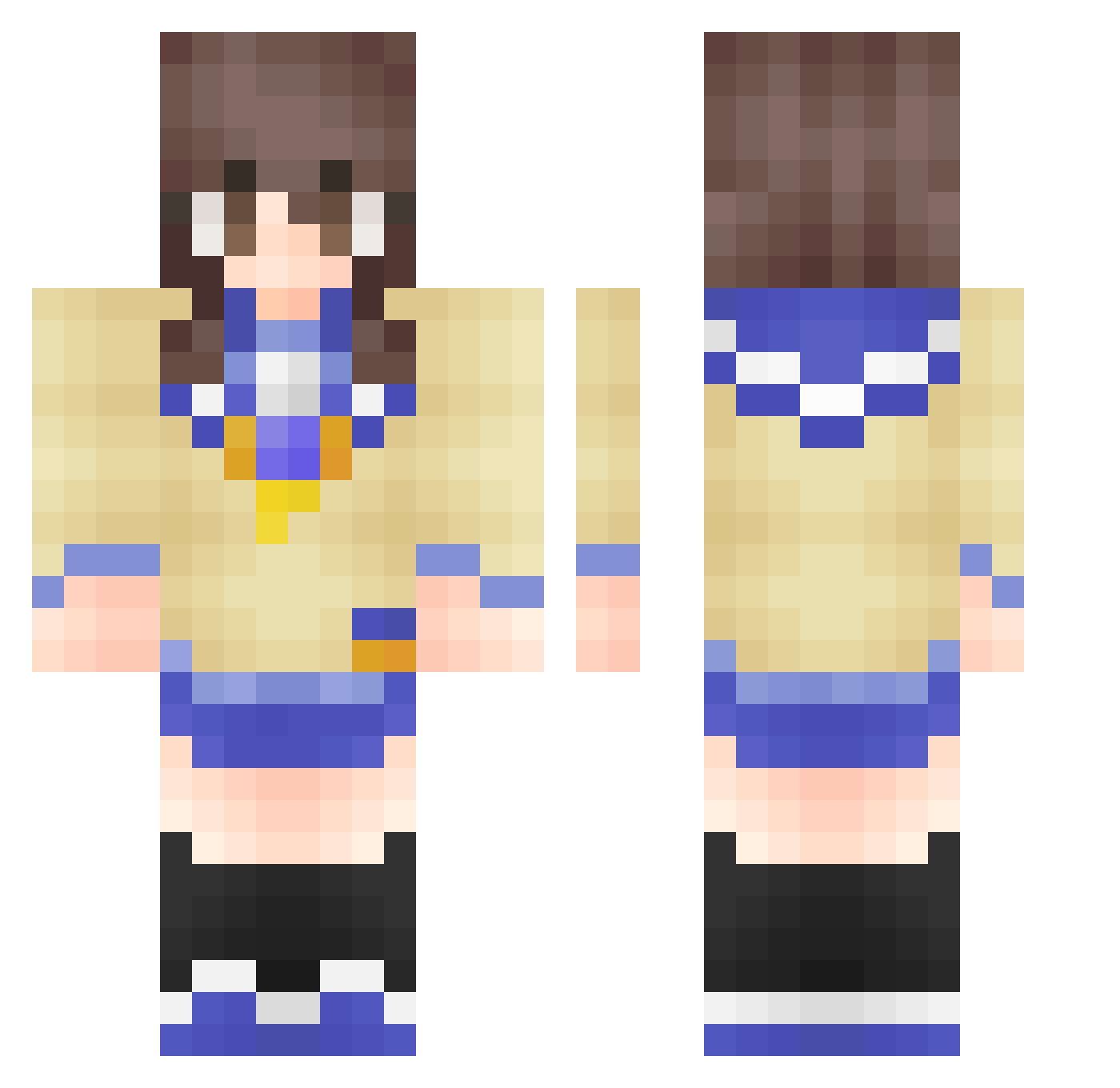Da_Lizz Minecraft skin, front and back view