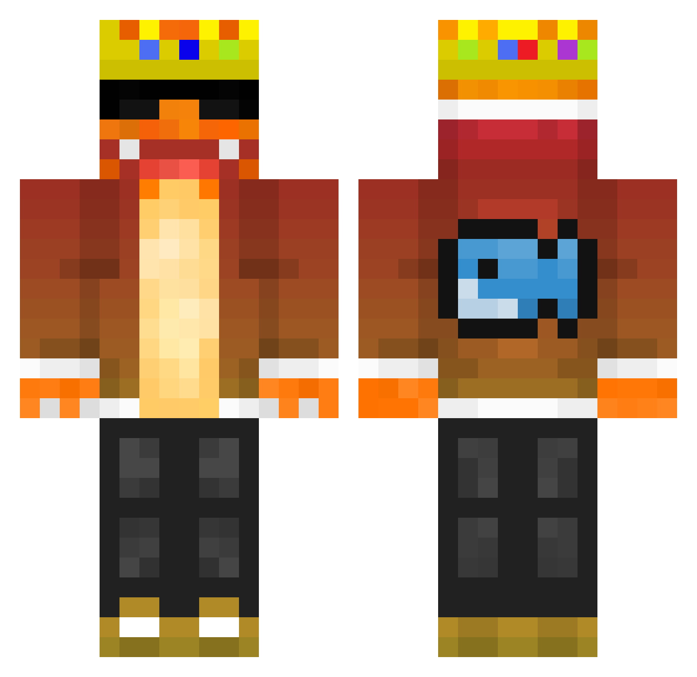 CJDealy Minecraft skin, front and back view