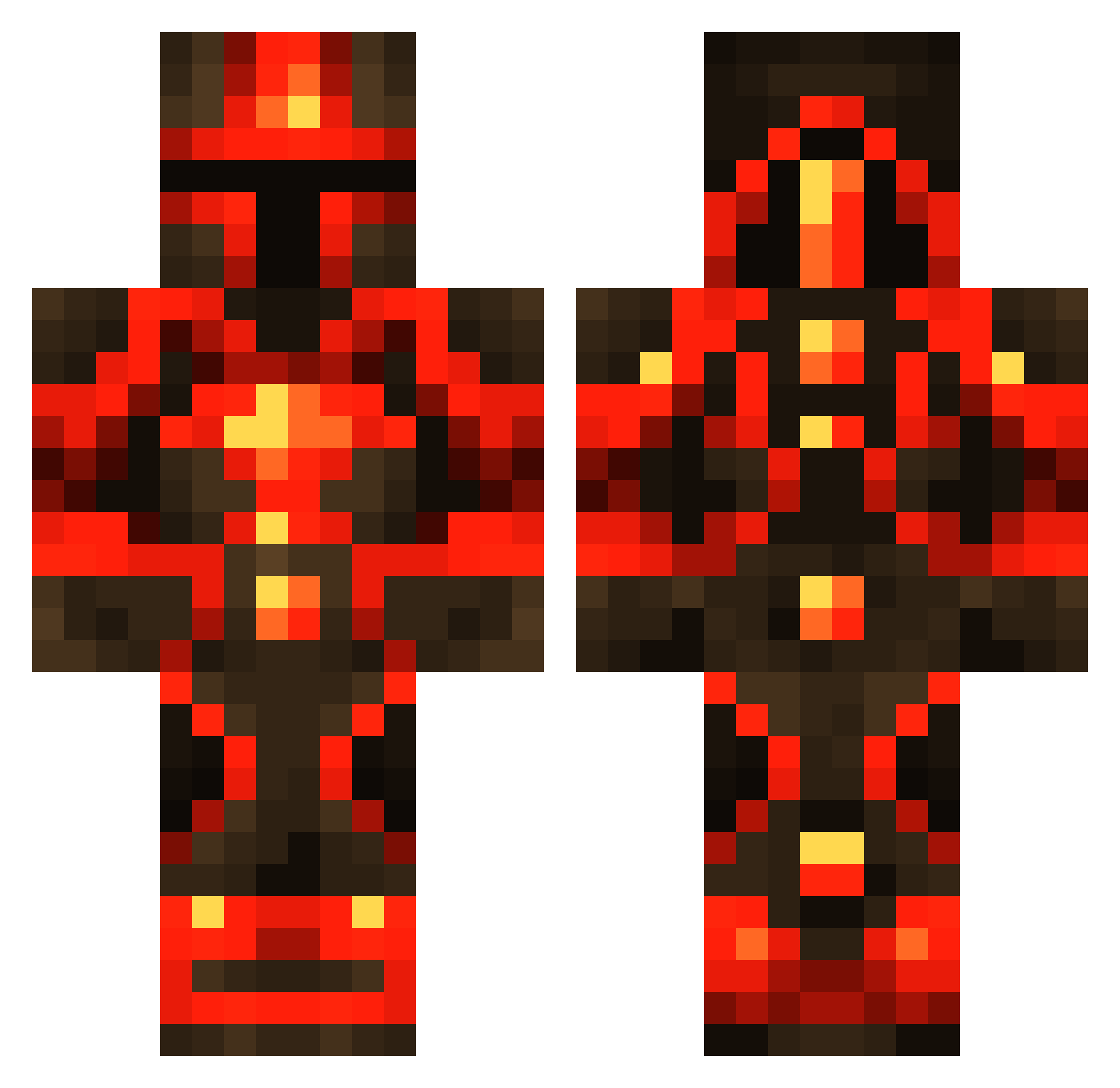 vanossgamingfan Minecraft skin, front and back view