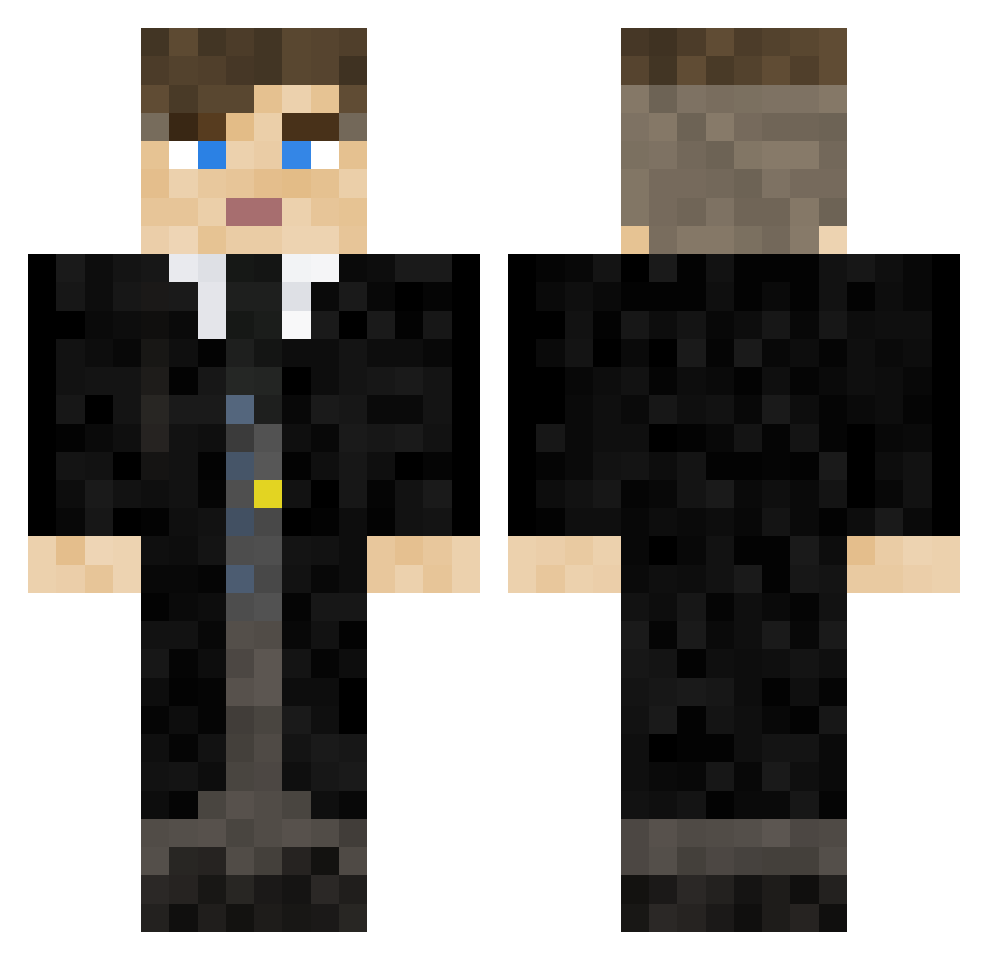 isern Minecraft skin, front and back view