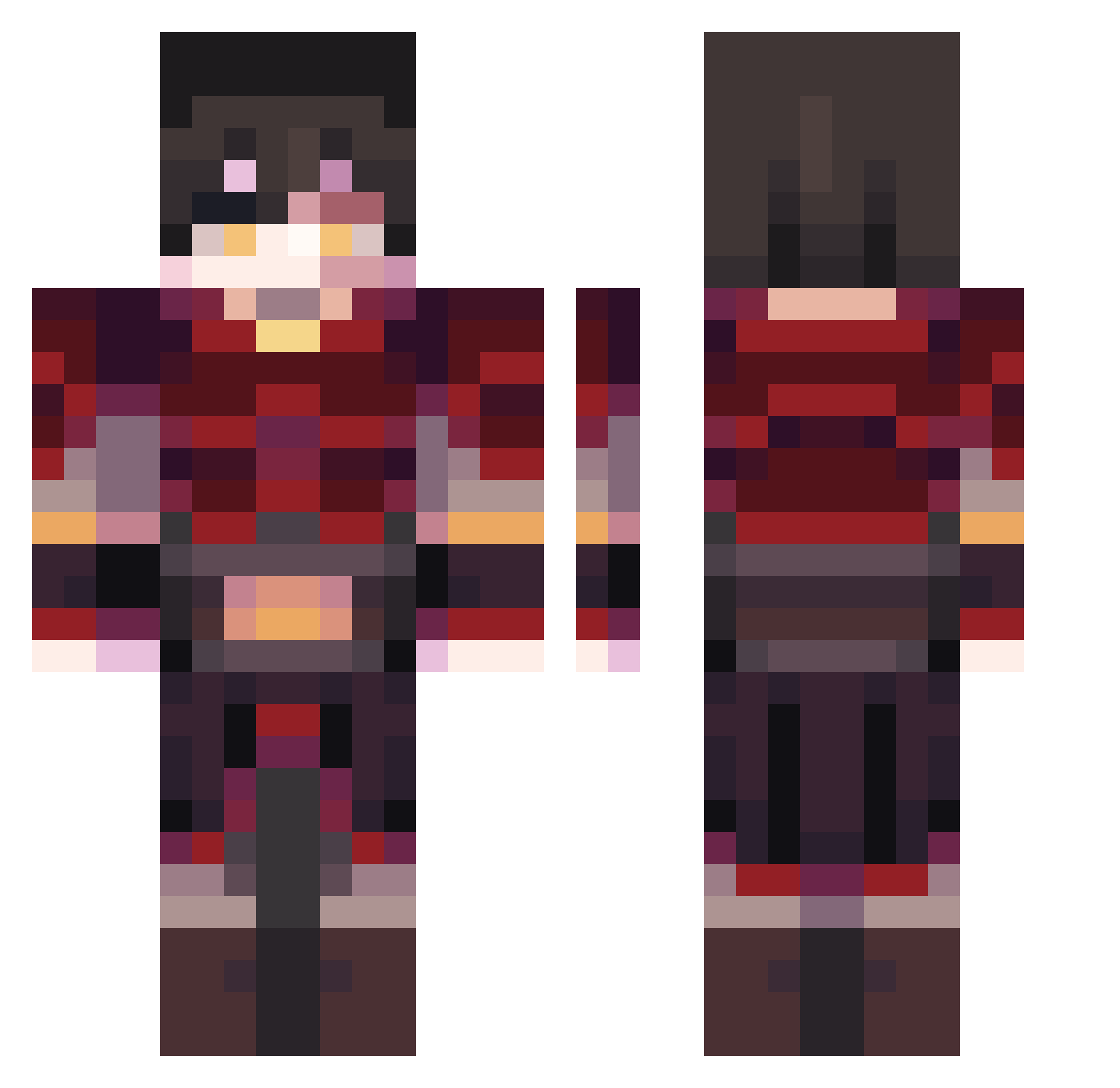 wrld_Sai Minecraft skin, front and back view