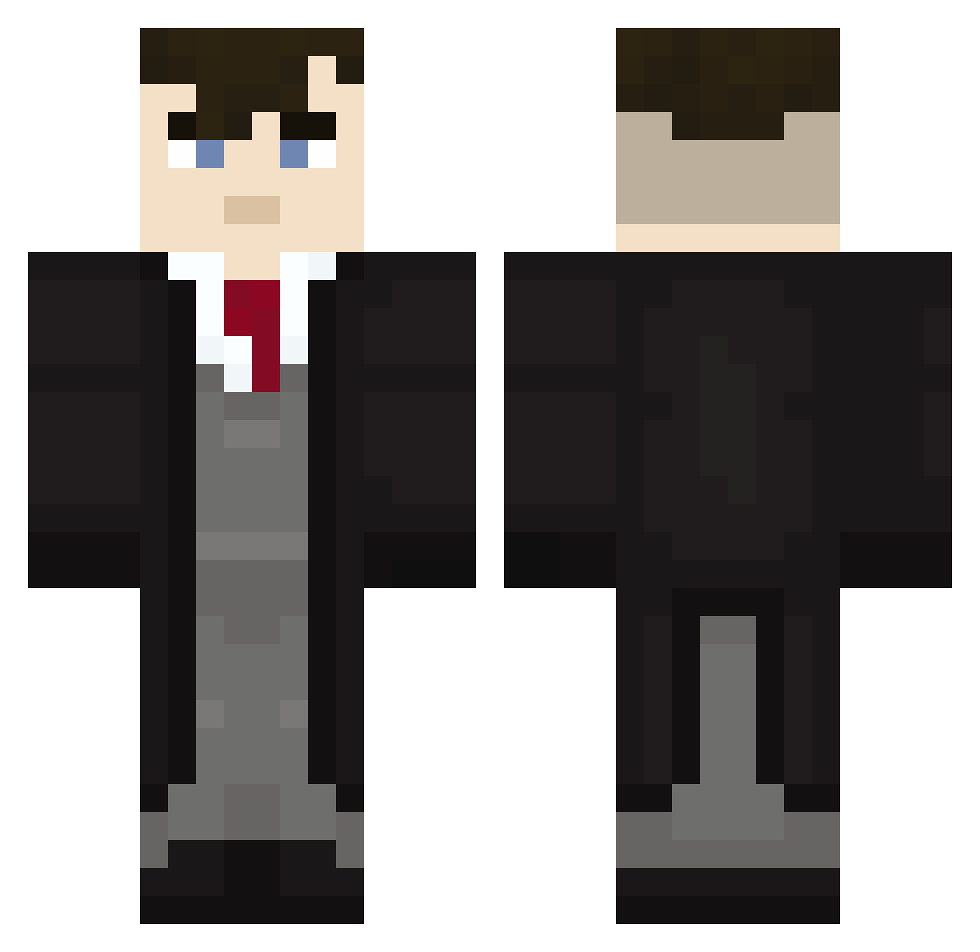 North_Frost Minecraft skin, front and back view