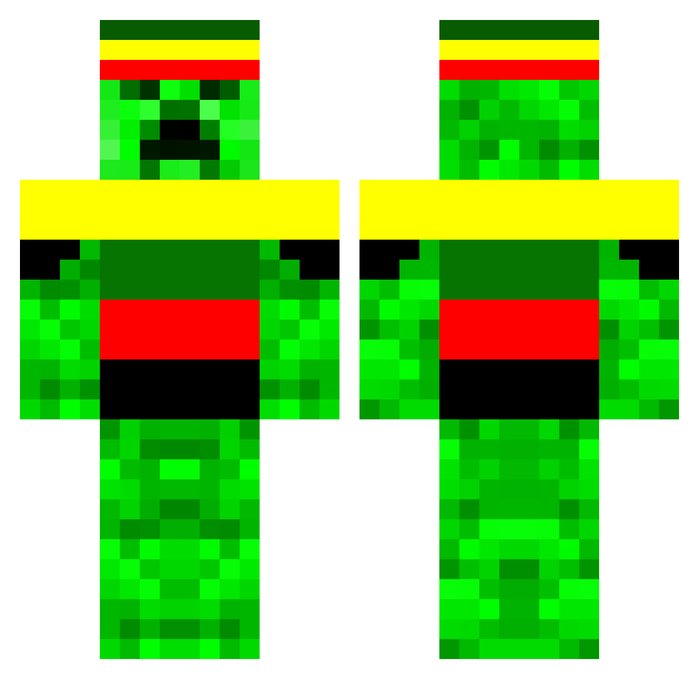 Maxmungus Minecraft skin, front and back view
