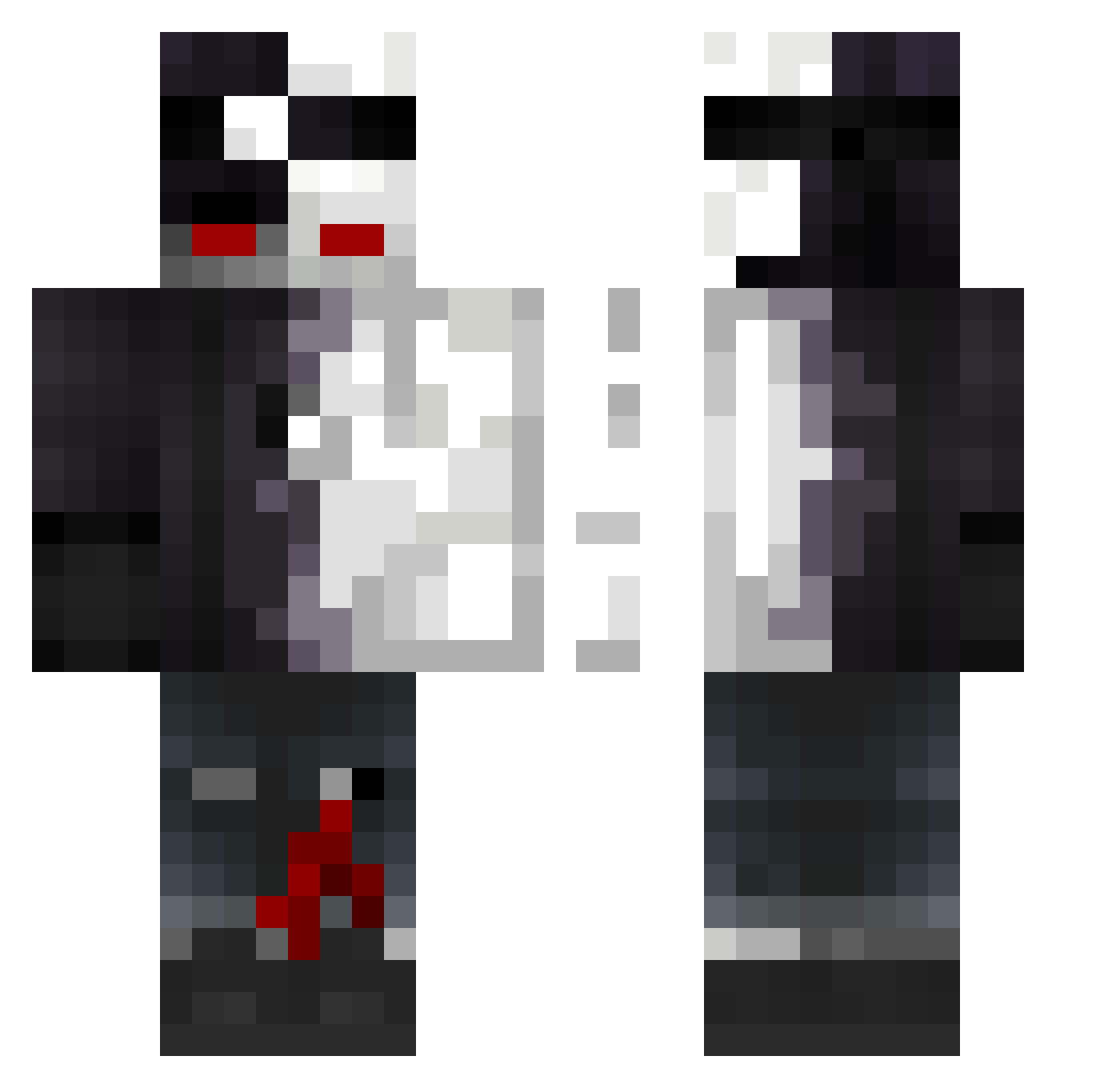 M7MDGaMeR47 Minecraft skin, front and back view