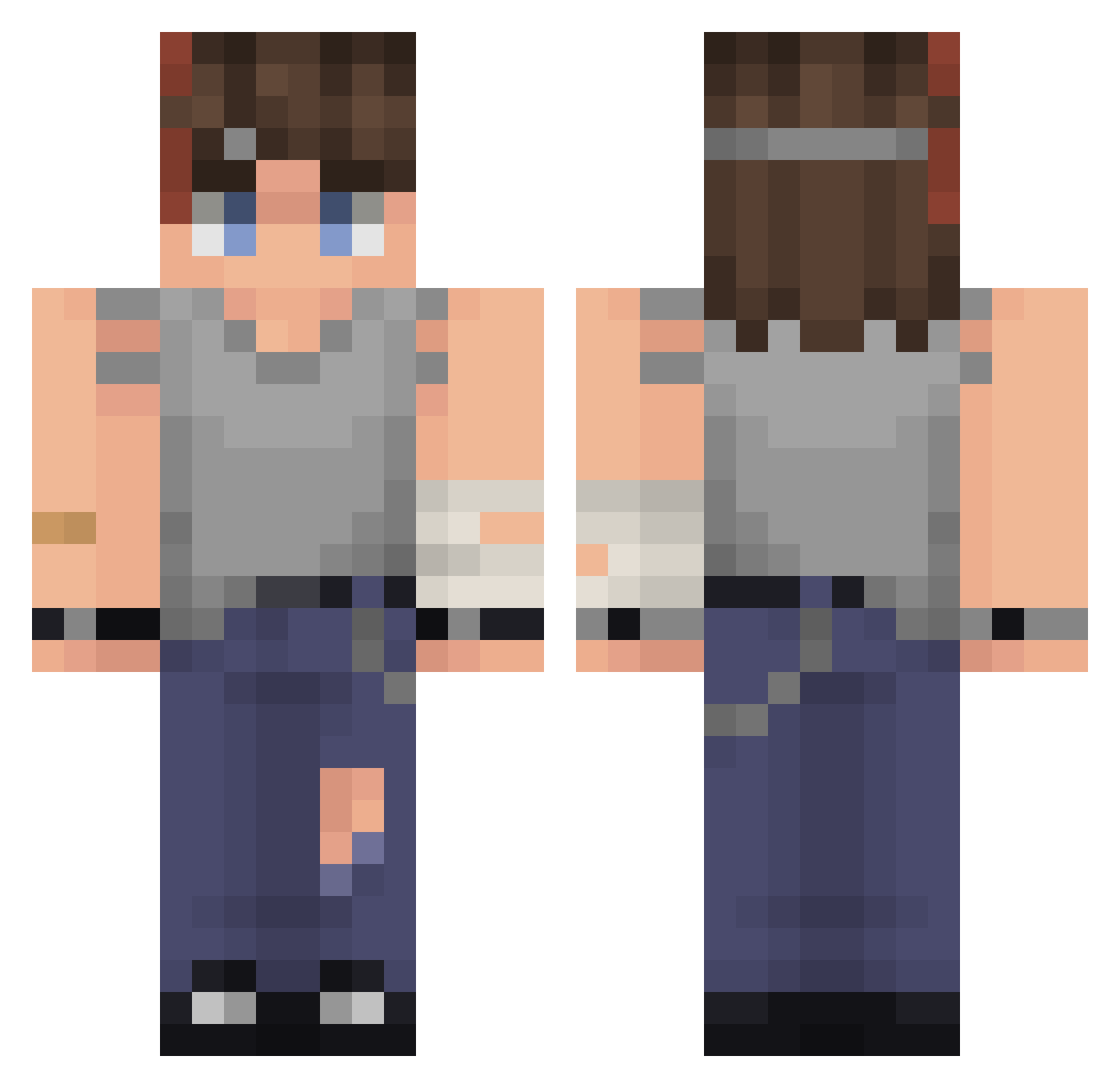 Michael_AF Minecraft skin, front and back view