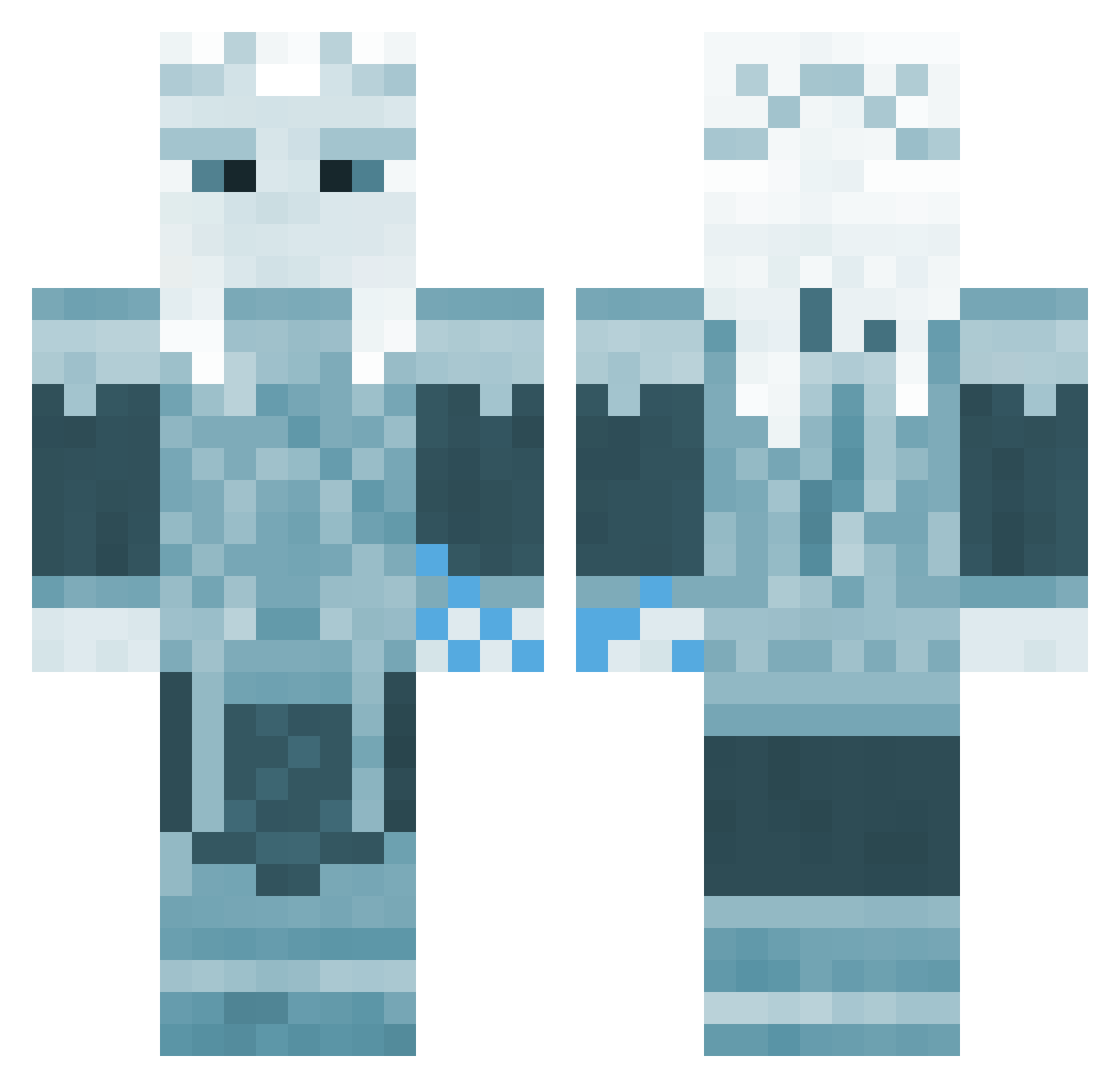 Lathrec Minecraft skin, front and back view