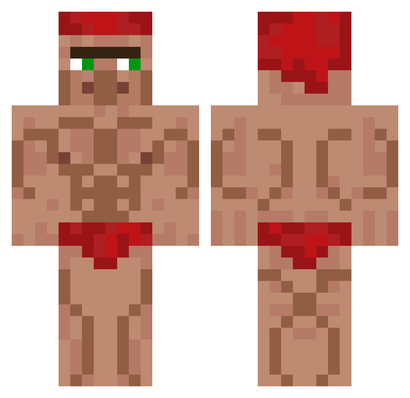 zkingston Minecraft skin, front and back view