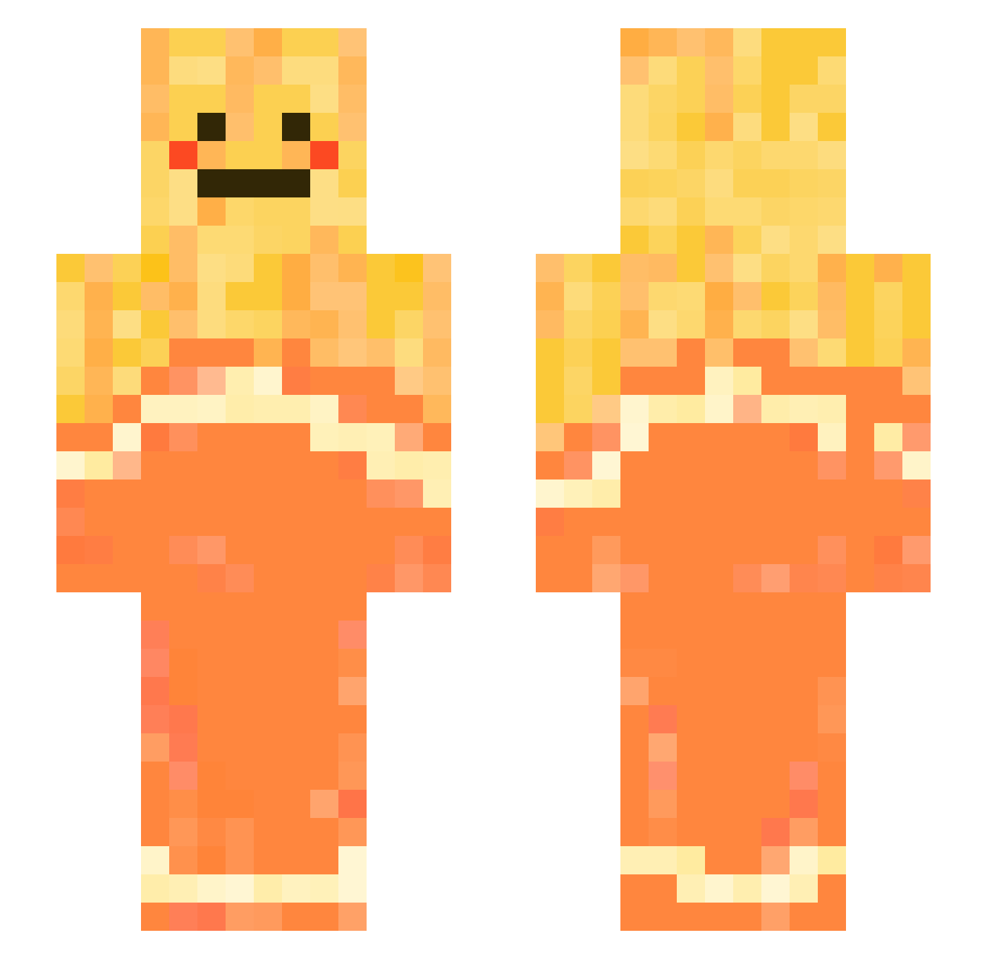 Kkaties Minecraft skin, front and back view