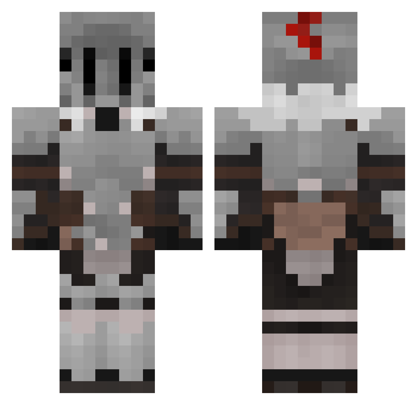 N0mer1 Minecraft skin, front and back view