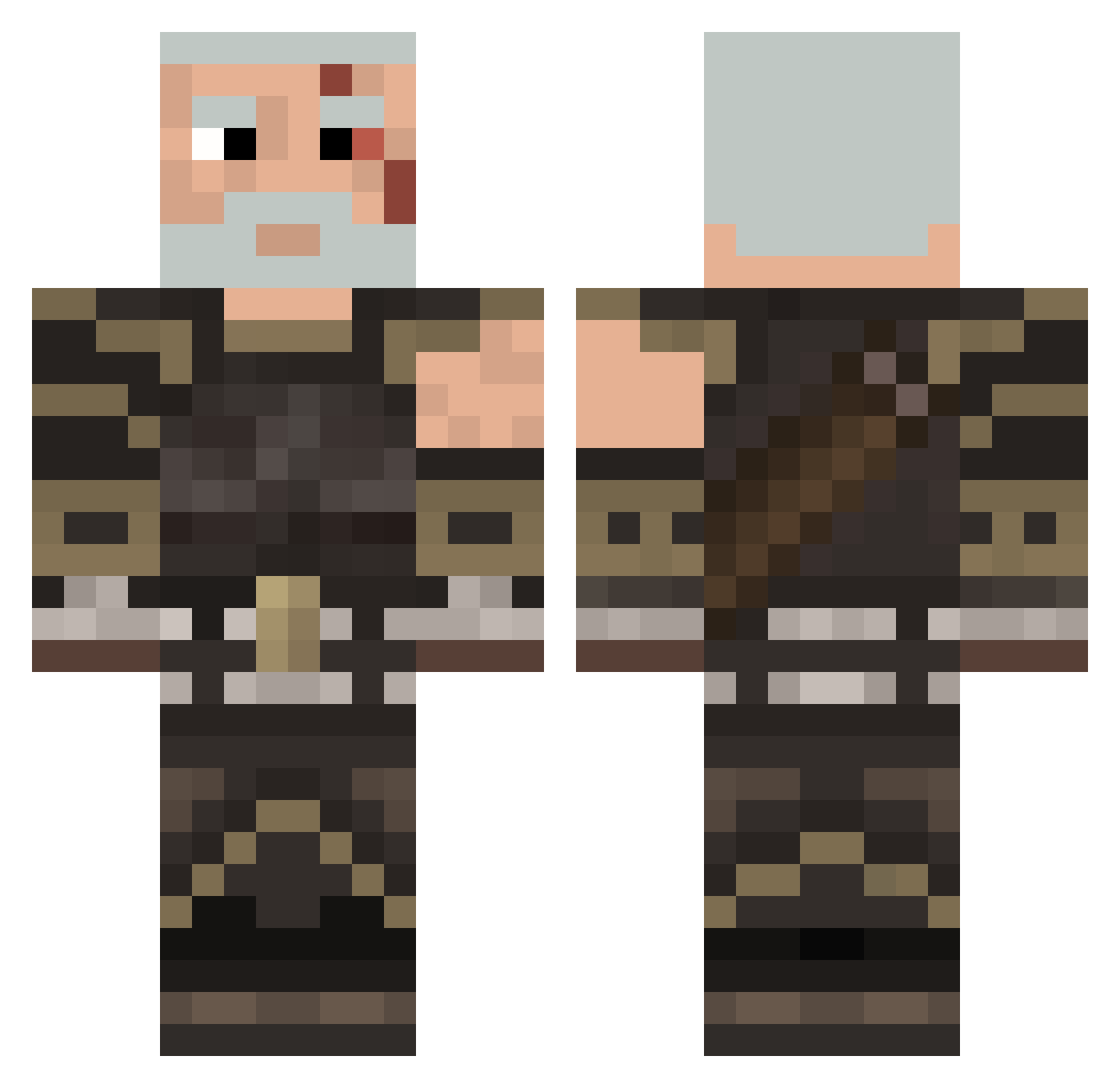 ALEJO310 Minecraft skin, front and back view