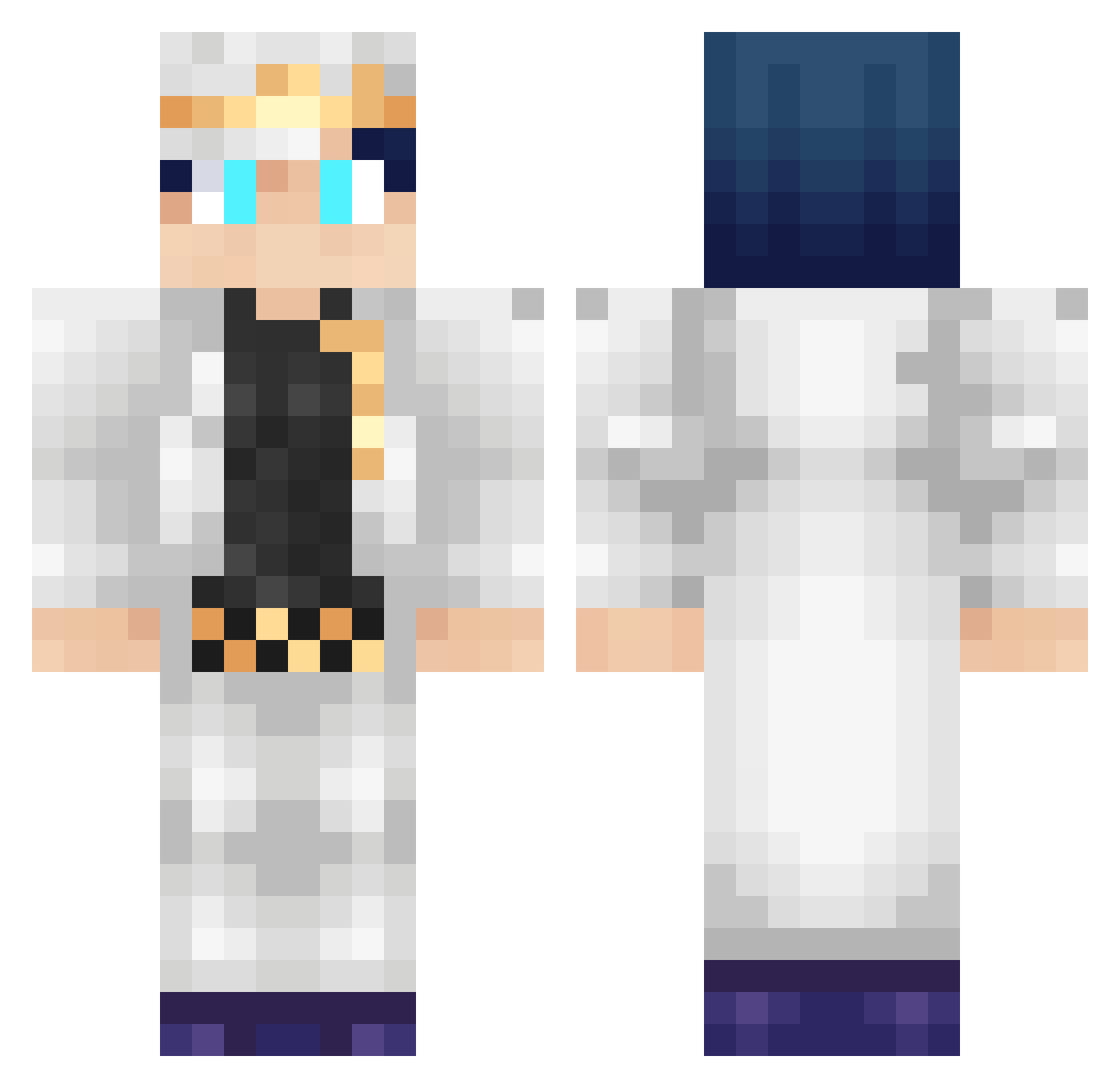 WEEWOOBARK Minecraft skin, front and back view