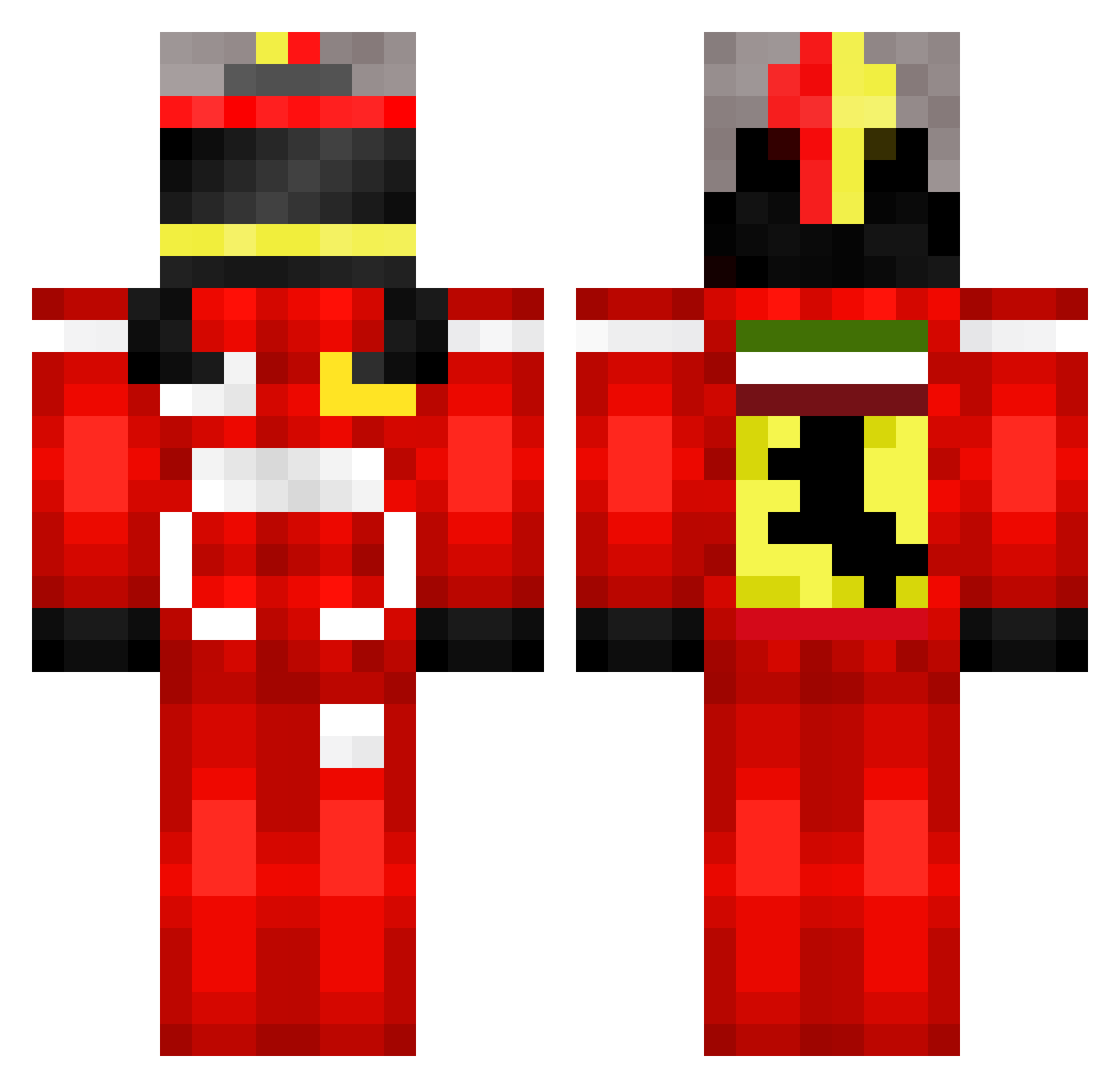 tjello25 Minecraft skin, front and back view
