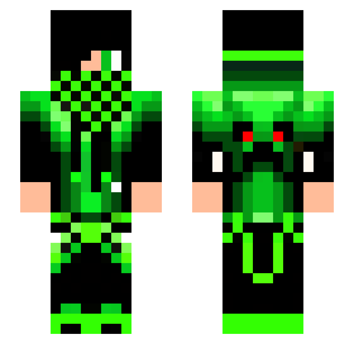 ItsZanetii25 Minecraft skin, front and back view