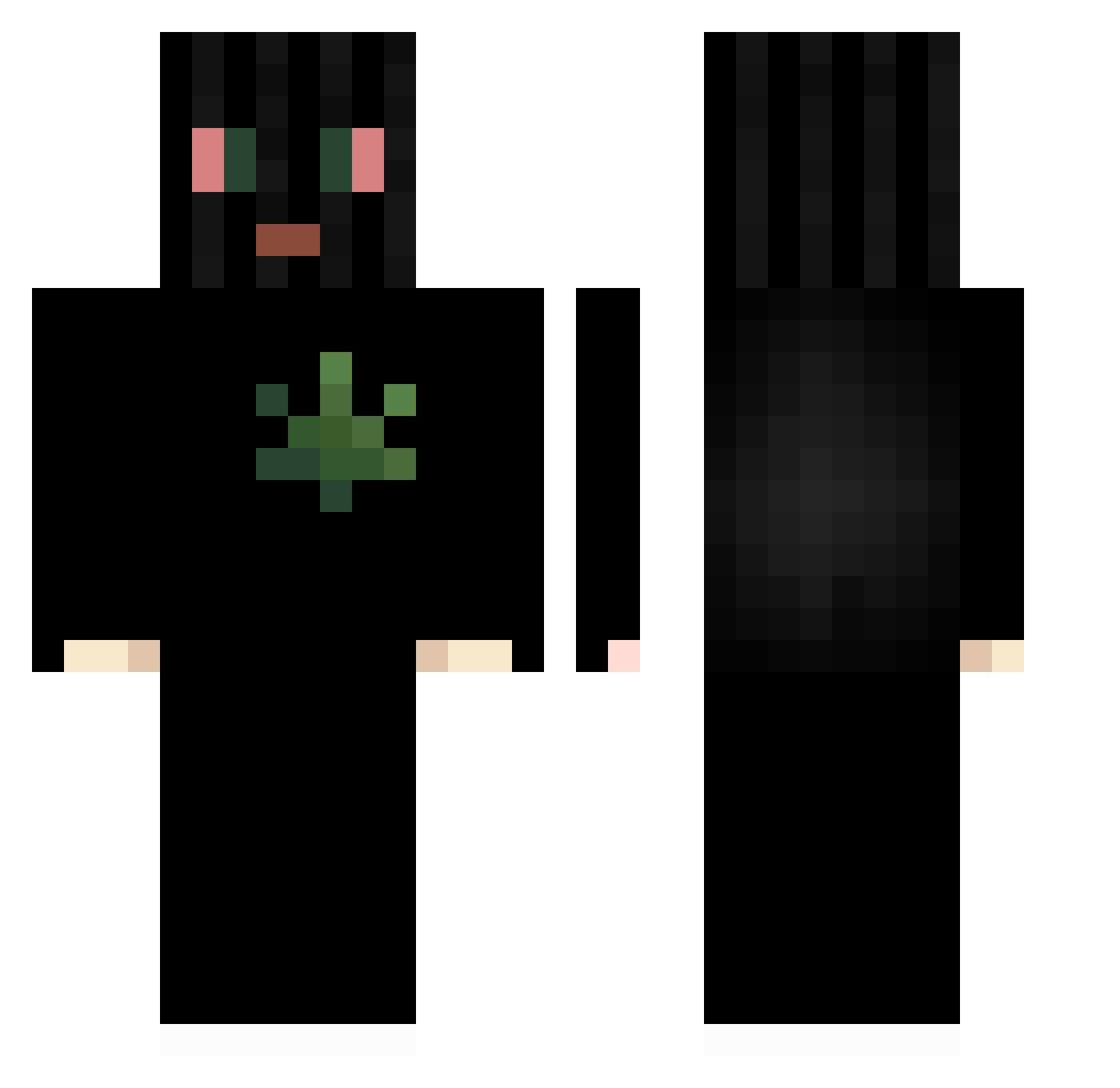 izii183 Minecraft skin, front and back view