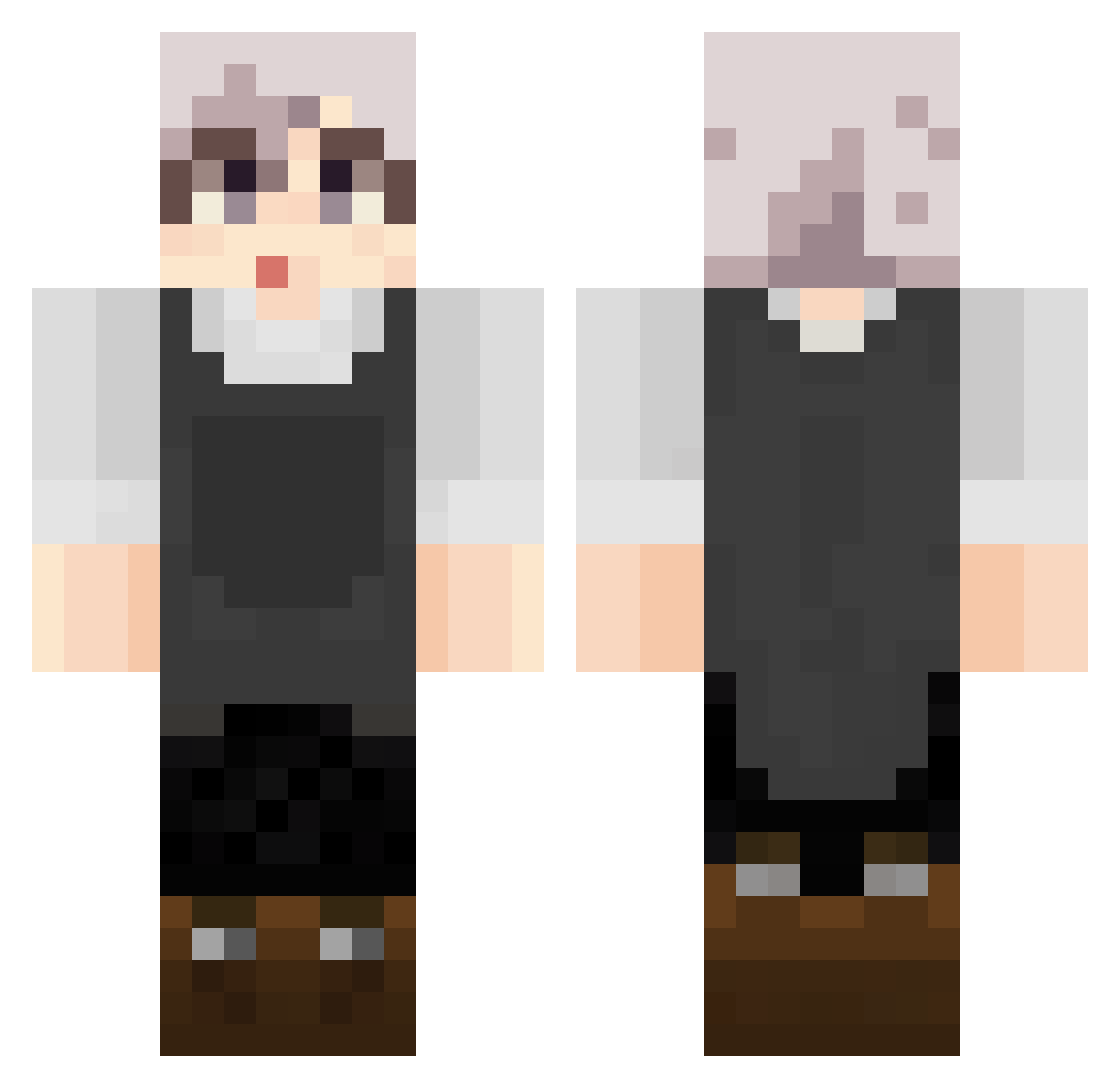 jjabRoin Minecraft skin, front and back view