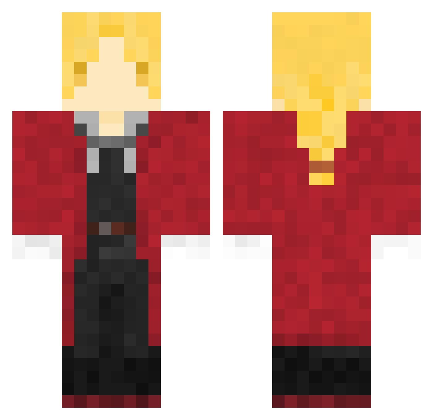 darts_ Minecraft skin, front and back view
