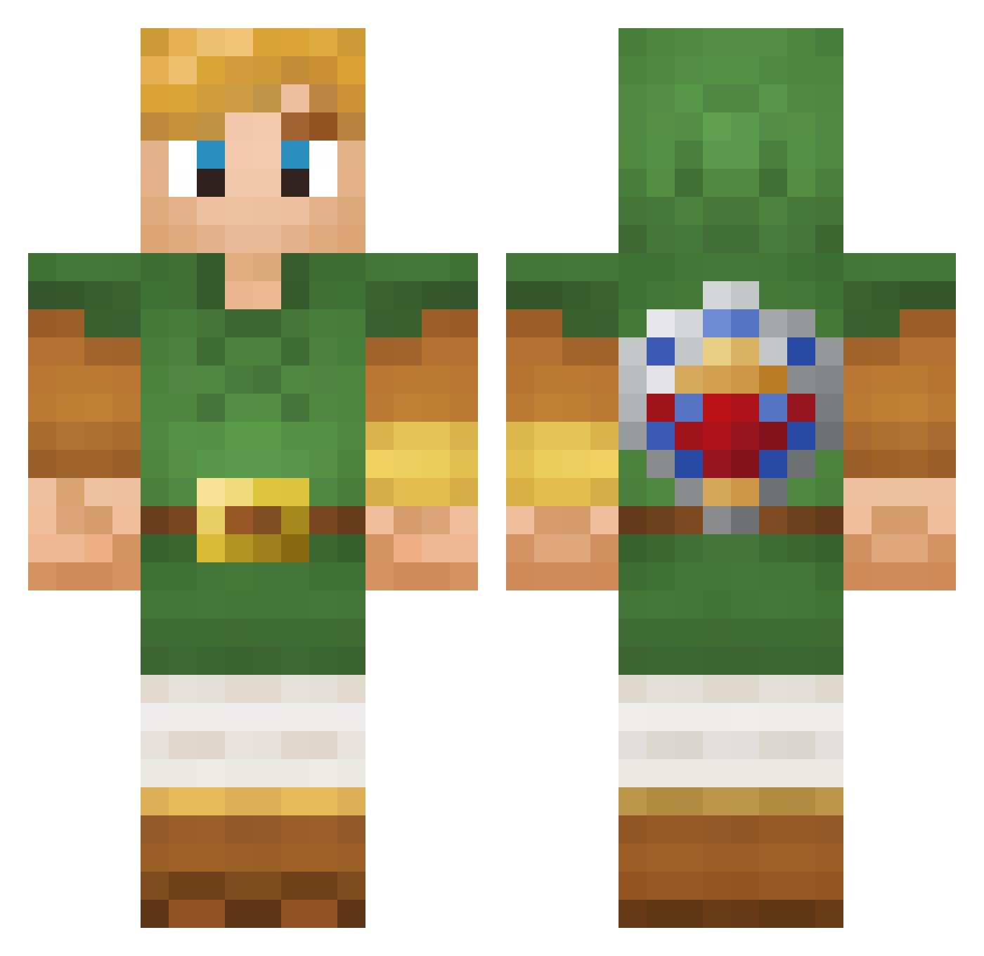 YoshiMan45 Minecraft skin, front and back view