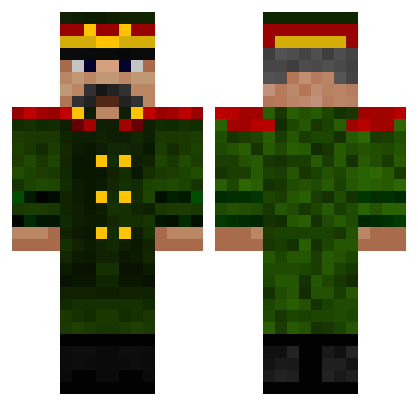 Tolip19 Minecraft skin, front and back view