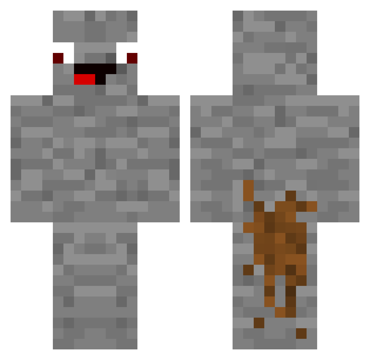 KartoffelD Minecraft skin, front and back view