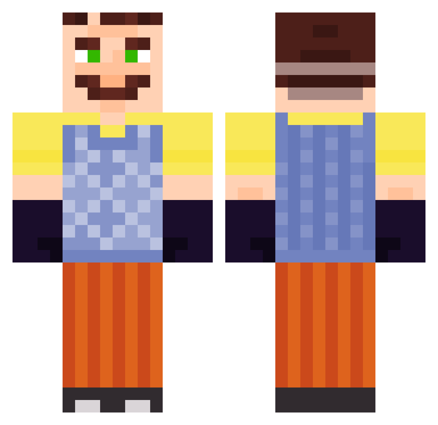 IceShadow_20 Minecraft skin, front and back view