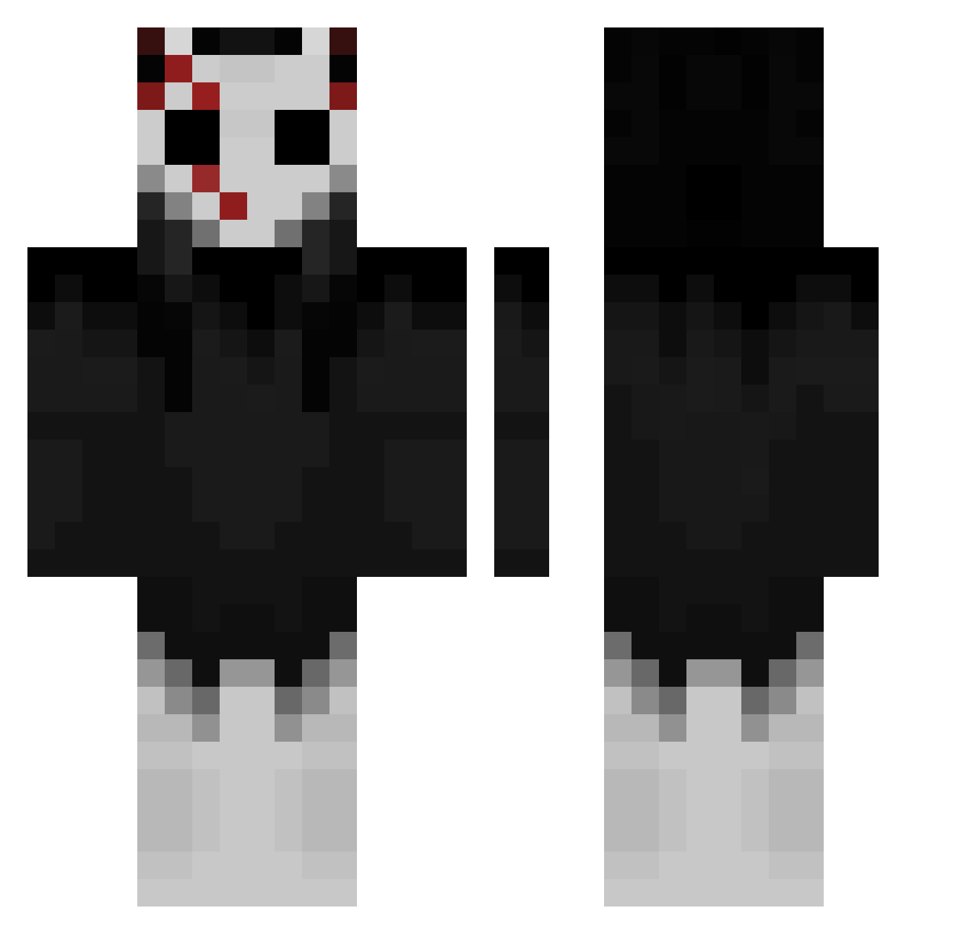 PizzaKings4 Minecraft skin, front and back view