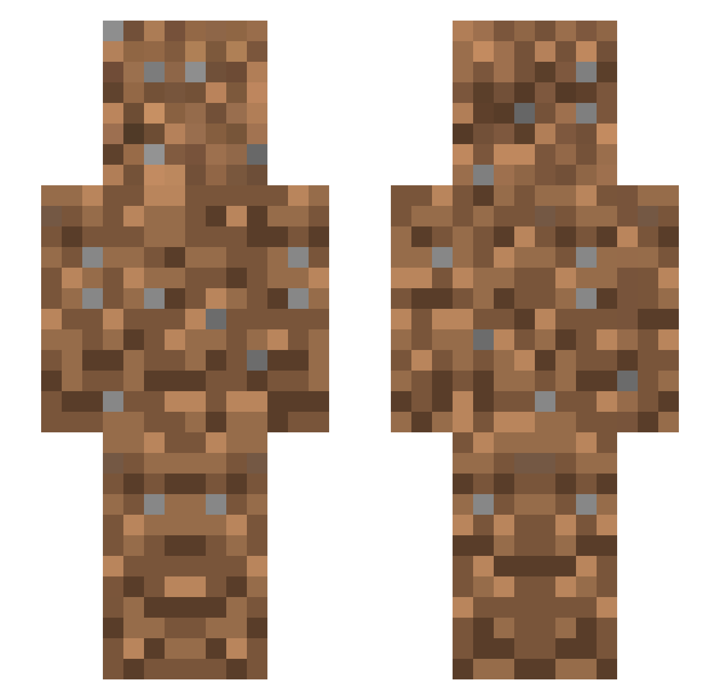 crabscout Minecraft skin, front and back view