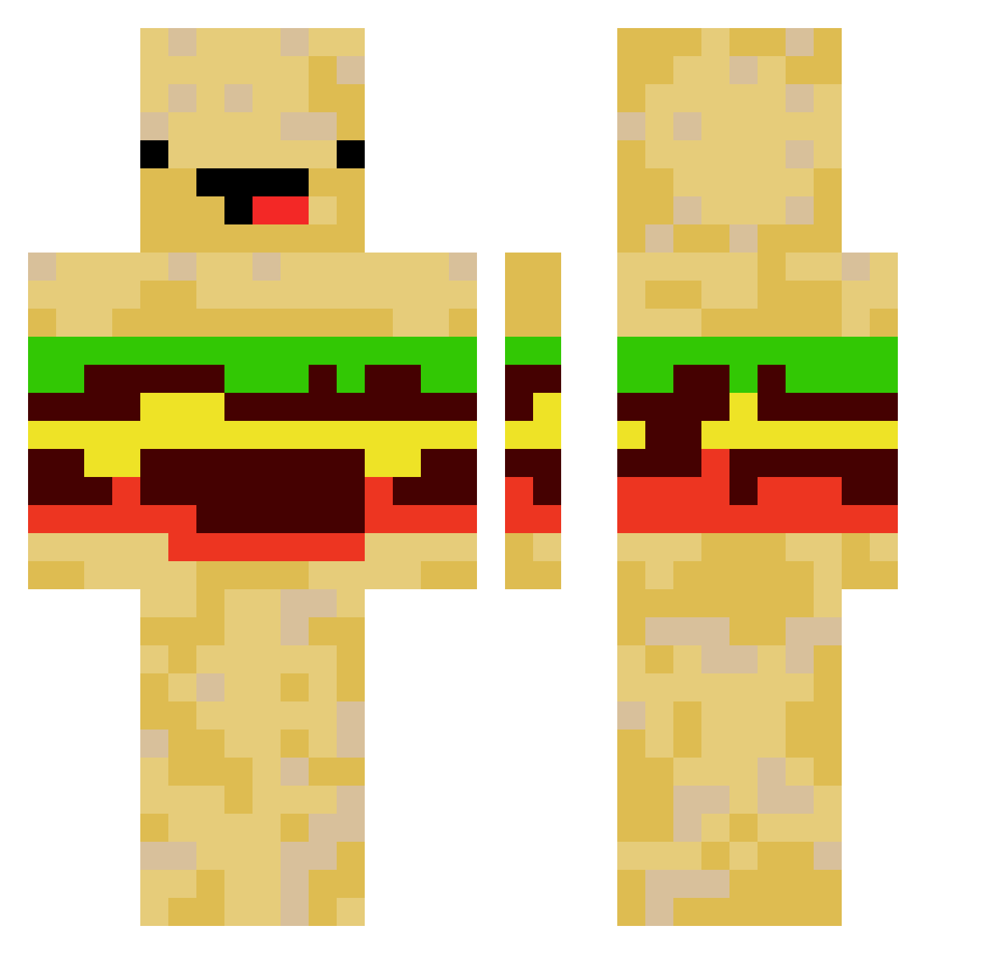 3rdPoundDouble Minecraft skin, front and back view
