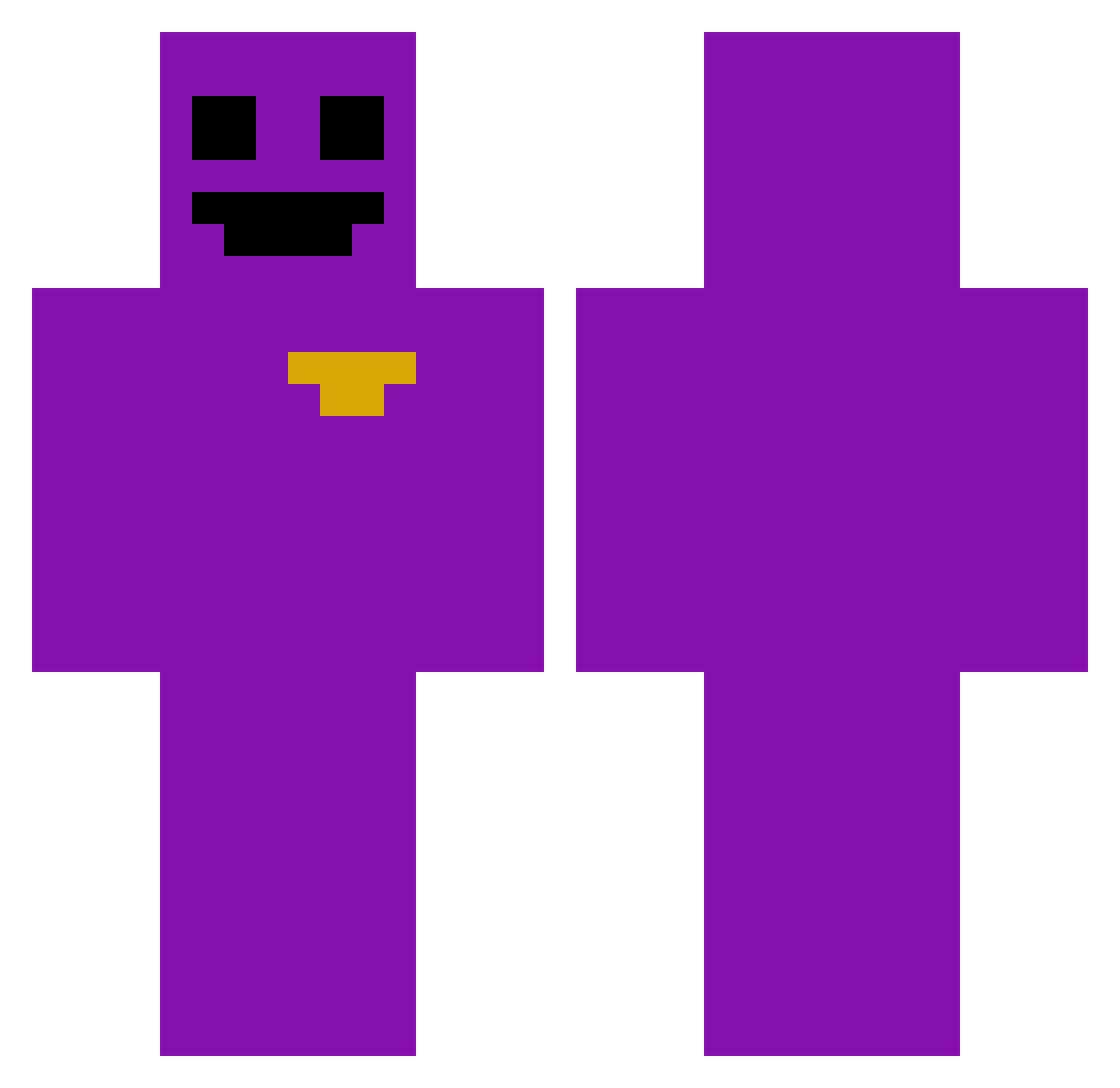 Sertac55 Minecraft skin, front and back view