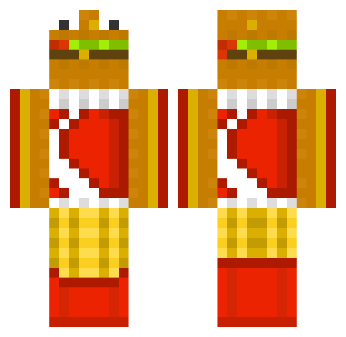 TTVGoat214218 Minecraft skin, front and back view